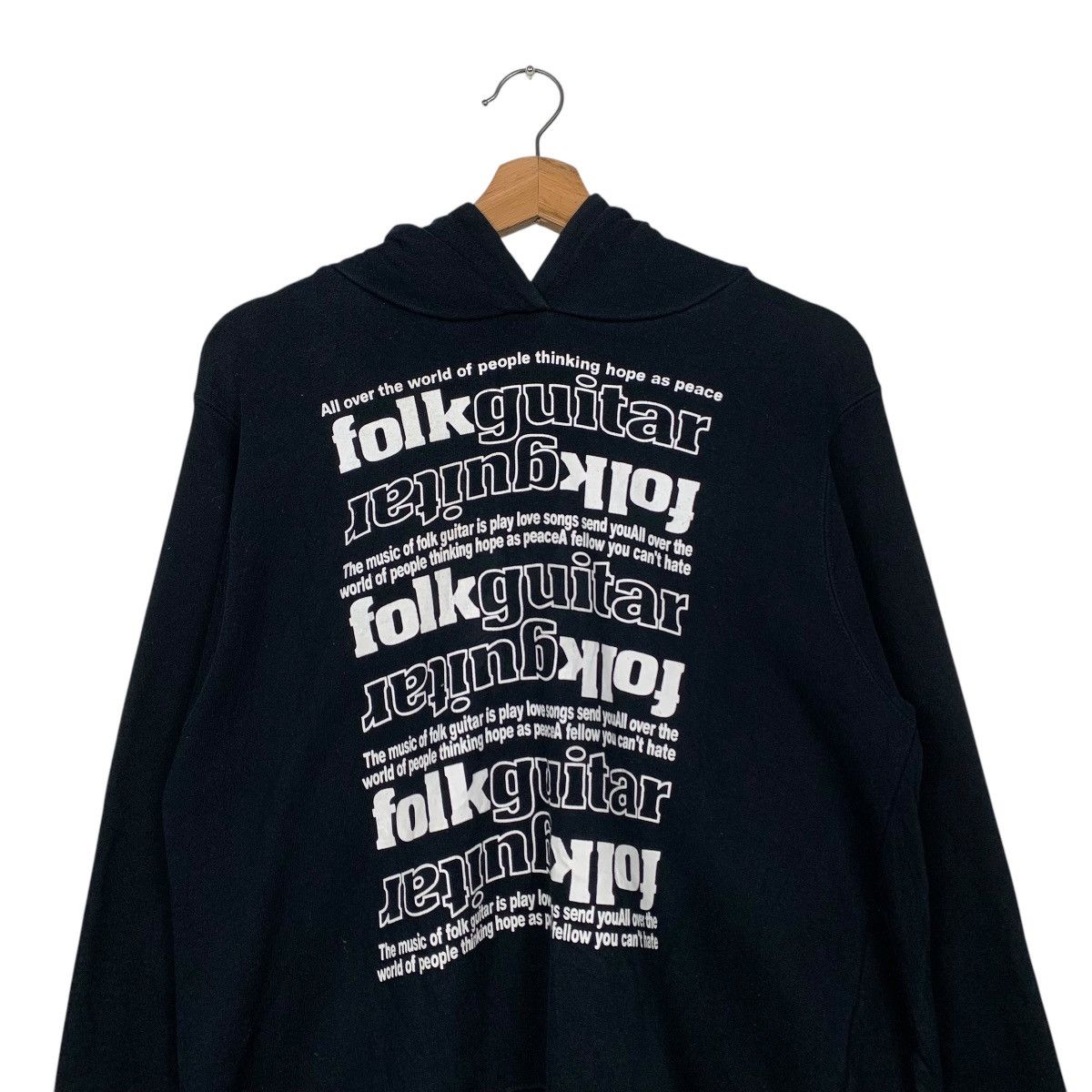 Japanese Brand Folk Guitar Pullover Hoodie Size US L / EU 52-54 / 3 - 11 Thumbnail