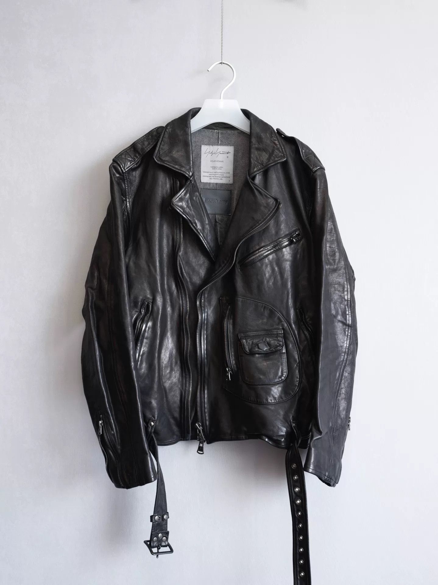 Isamu Katayama Backlash yohji yamamoto black leather biker jacket Size US M / EU 48-50 / 2 - 1 Thumbnail