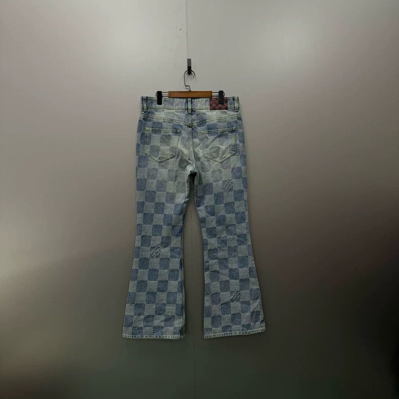 Louis Vuitton Louis Vuitton Blue checkerboard jeans 2501-Nextarrow Size US 34 / EU 50 - 2 Thumbnail