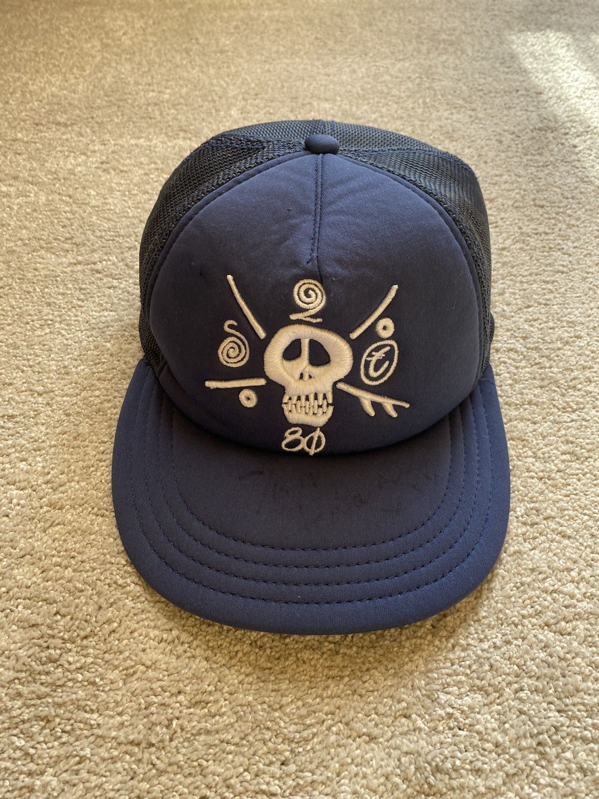 Stussy × Vintage STUSSY MESH CAP FREE CANVY Navy FOR MEN Used Size ONE SIZE - 1 Thumbnail