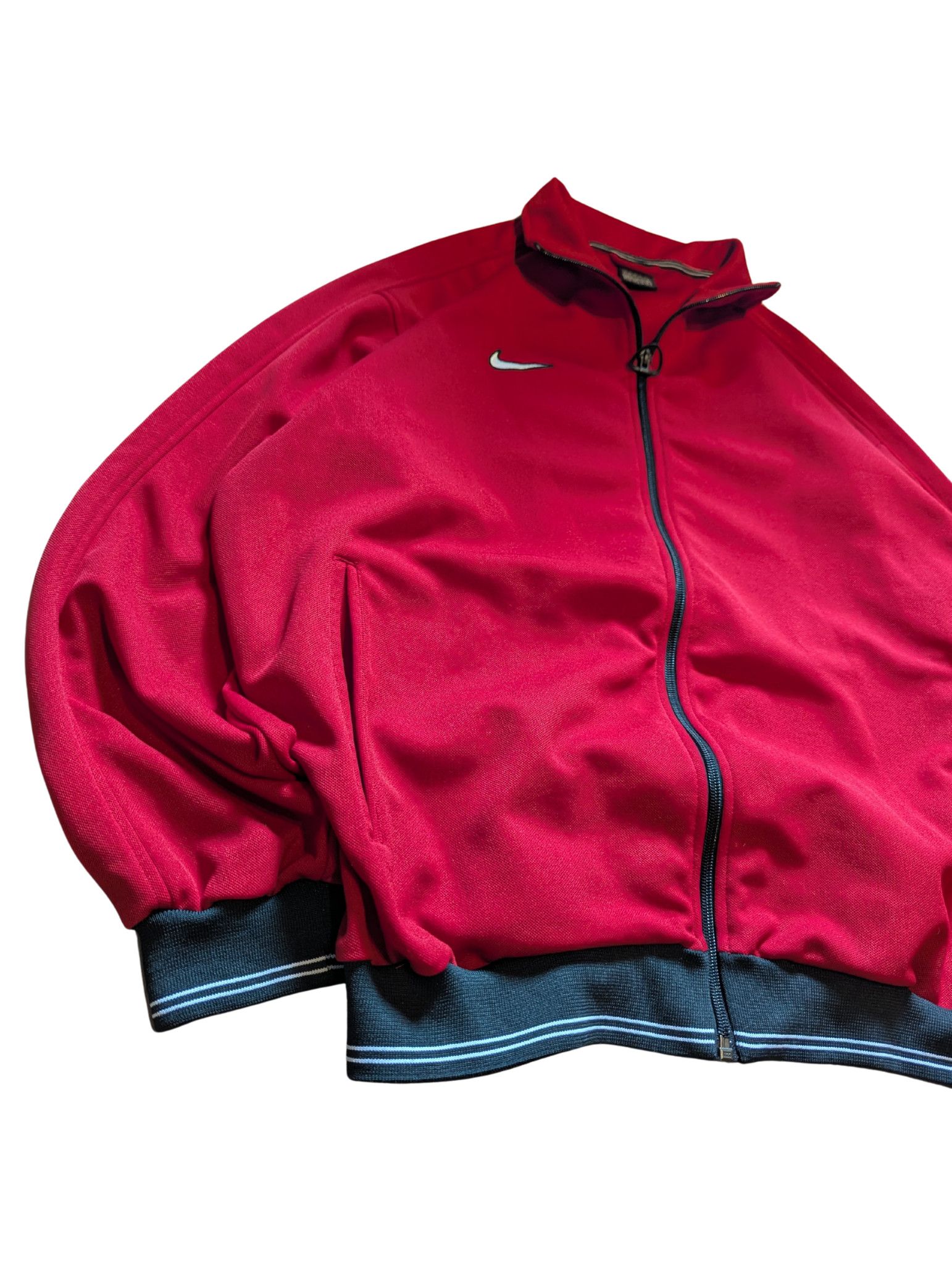 Nike Vintage Nike Red Track Jacket Y2K Small Swoosh Oversized Fit Size US L / EU 52-54 / 3 - 4 Thumbnail