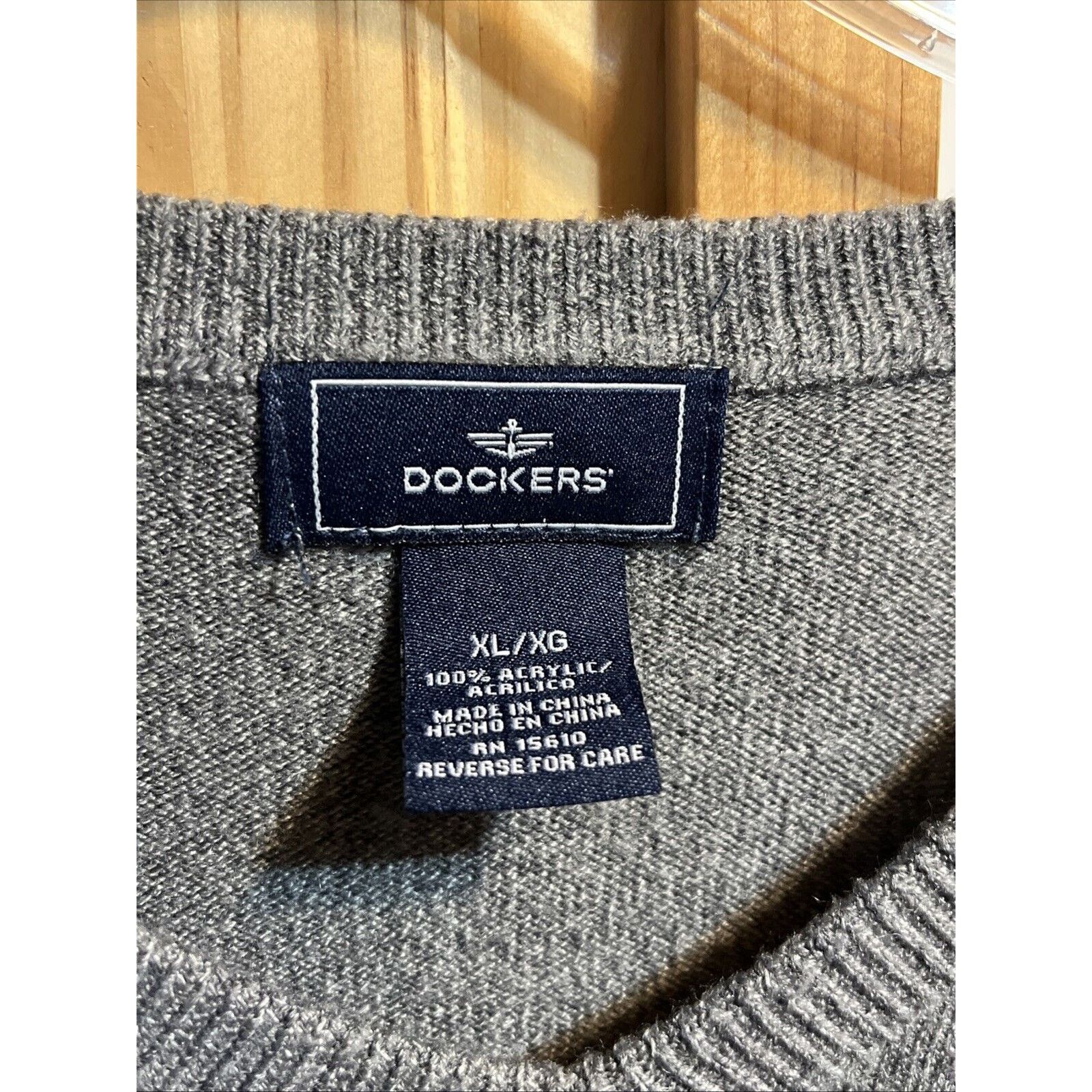 Dockers Dockers Sweater Men’s XL Grey Acrylic Pullover Long Sleeve Size US XL / EU 56 / 4 - 3 Thumbnail