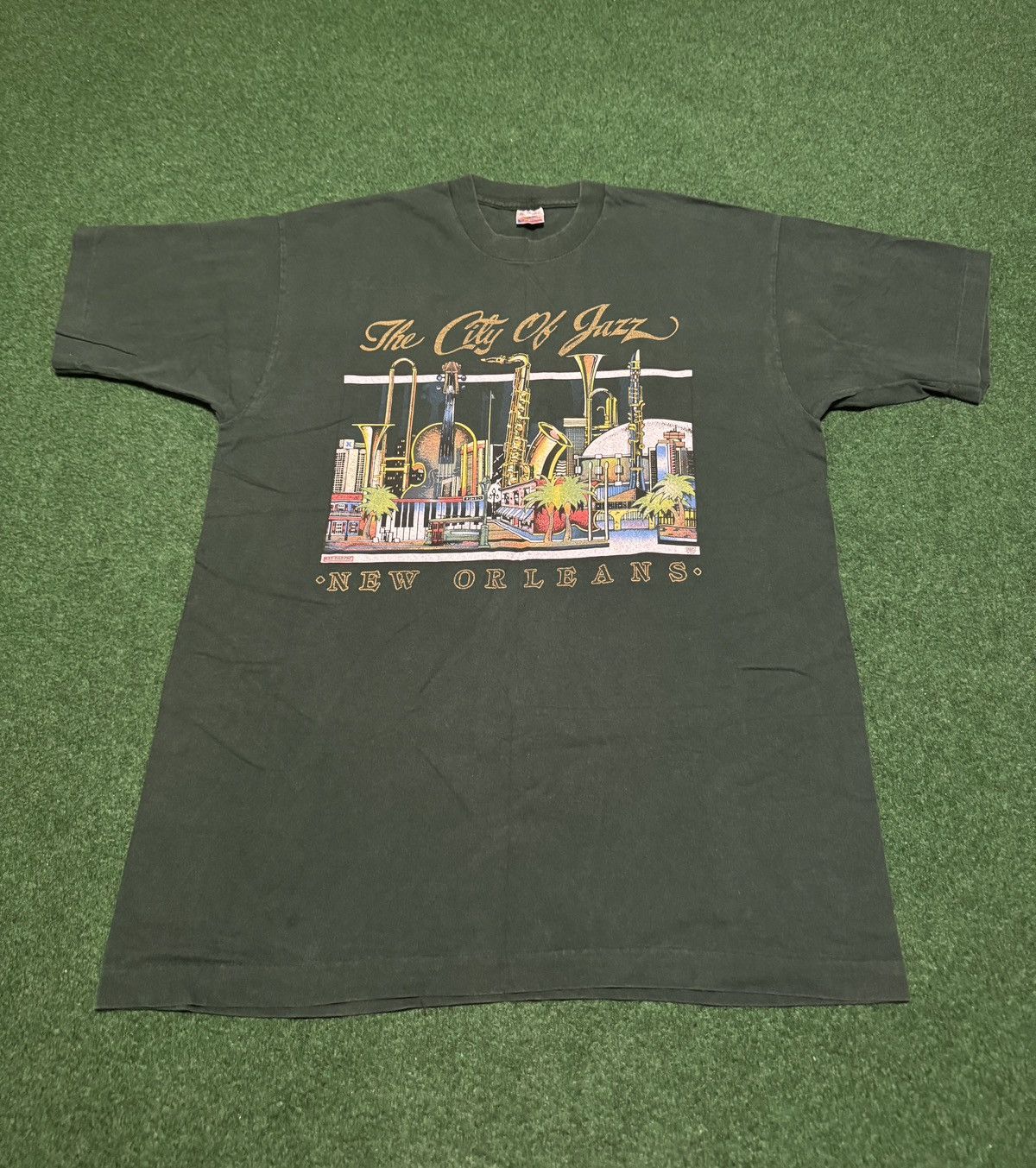 Vintage City Of Jazz New Orleans Vintage 90s XL Music T Shirt Size US XL / EU 56 / 4 - 1 Thumbnail