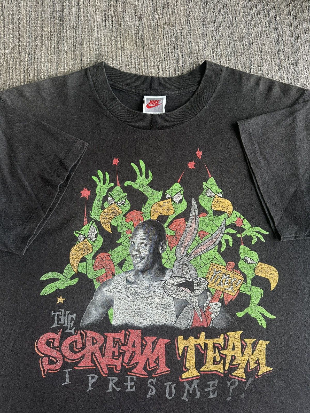 Nike × Vintage × Warner Bros Vintage 90’s Nike Spacejam The Scream Team USA Jordan NBA Size US L / EU 52-54 / 3 - 1 Thumbnail