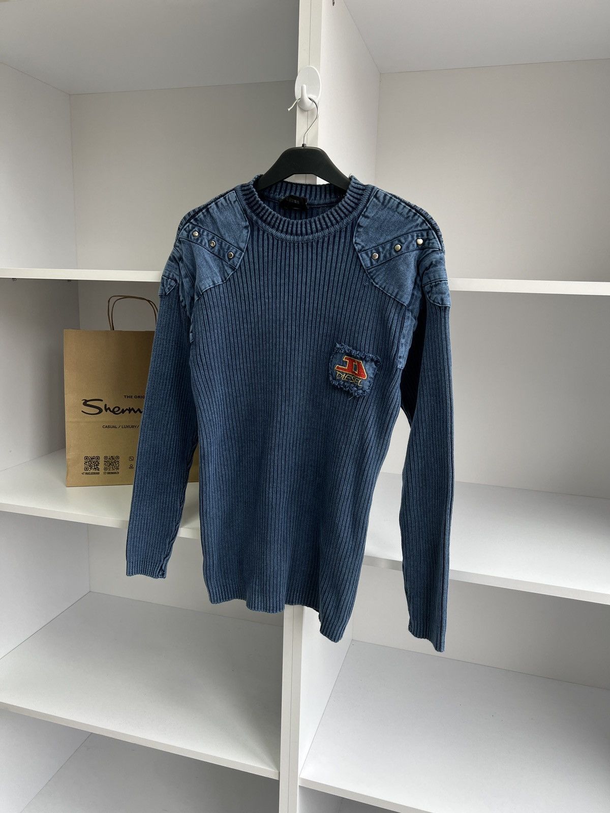 Diesel × Vintage Vintage Diesel Archival Y2K Japanese Style Sweater Size US L / EU 52-54 / 3 - 3 Thumbnail