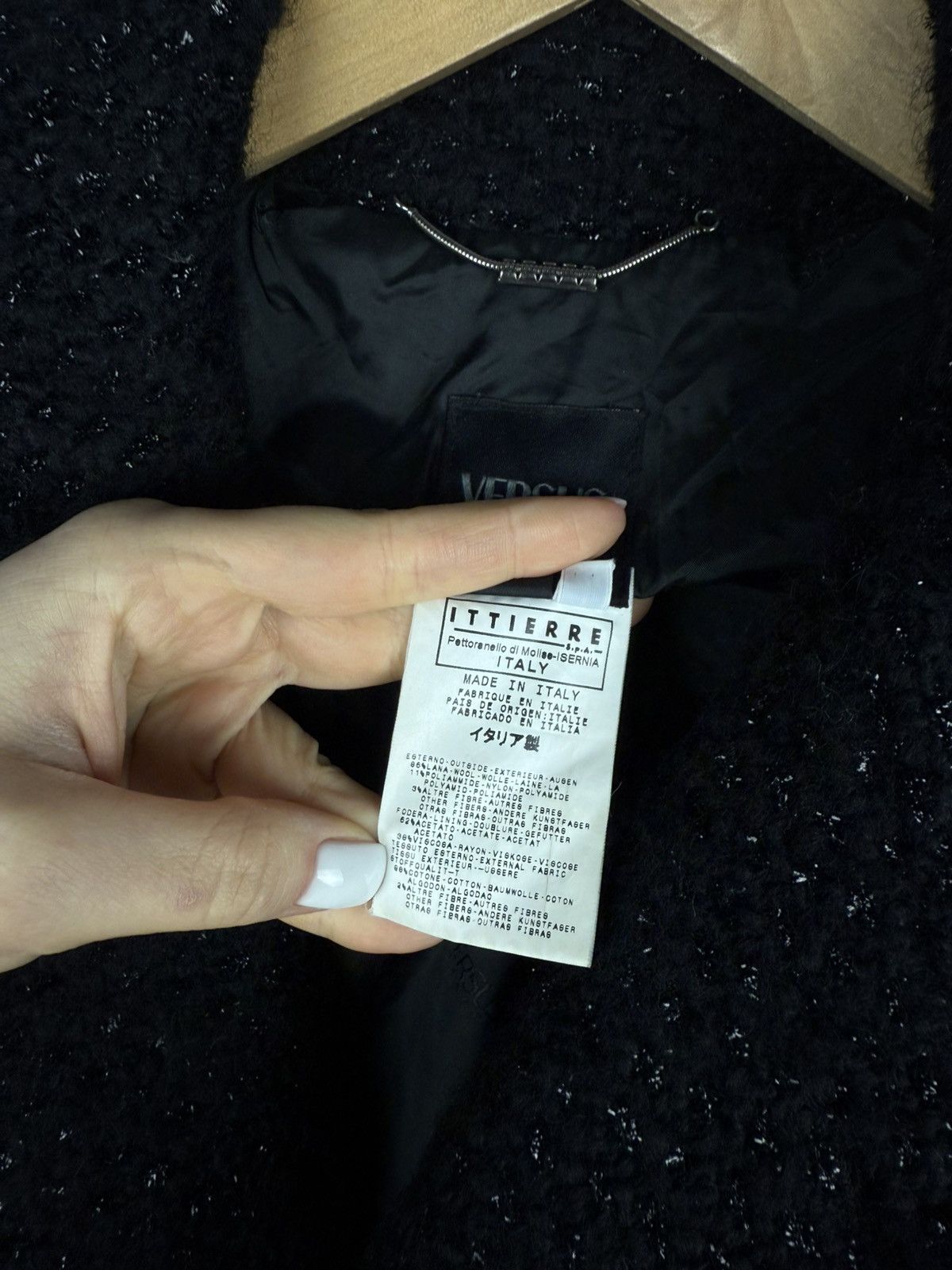 Versace × Versus Versace × Vintage Versus Versace Vintage Ladies Wool Biker Jacket Size 26 / 40 Size S / US 4 / IT 40 - 23 Thumbnail