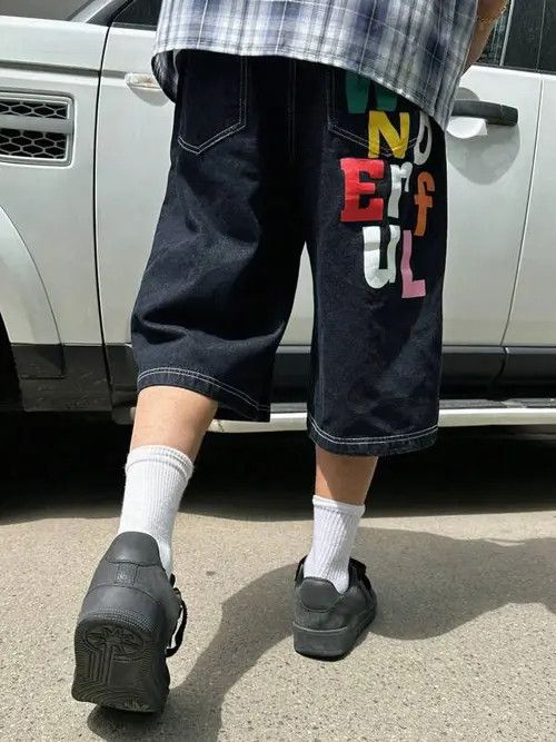 Japanese Brand × Vintage VINTAGE Y2K RETRO jeans denim shorts Size US 34 / EU 50 - 4 Thumbnail