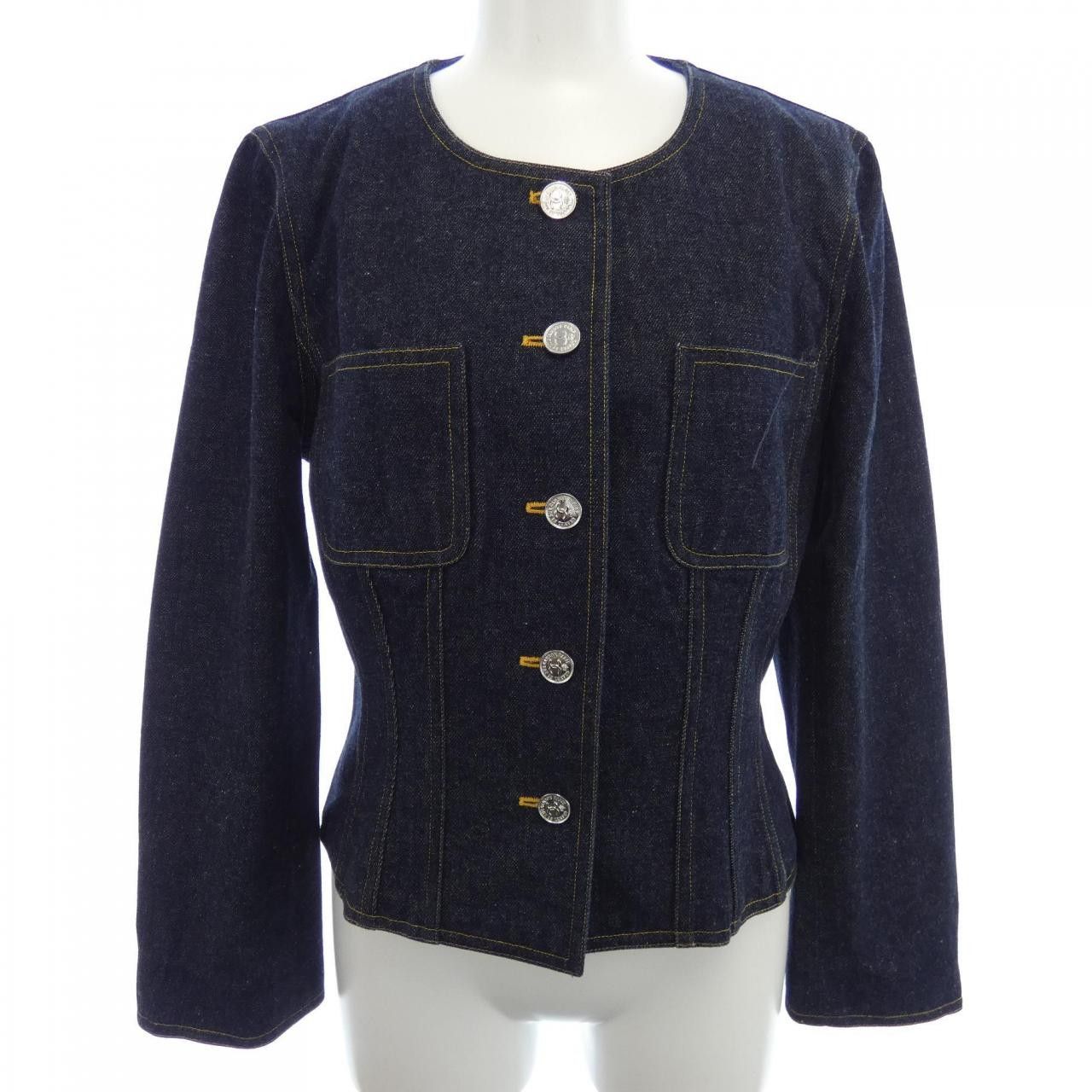 Chanel Chanel Denim Jacket Denim Outerwear P07055V04732 DUTY FREE for USA