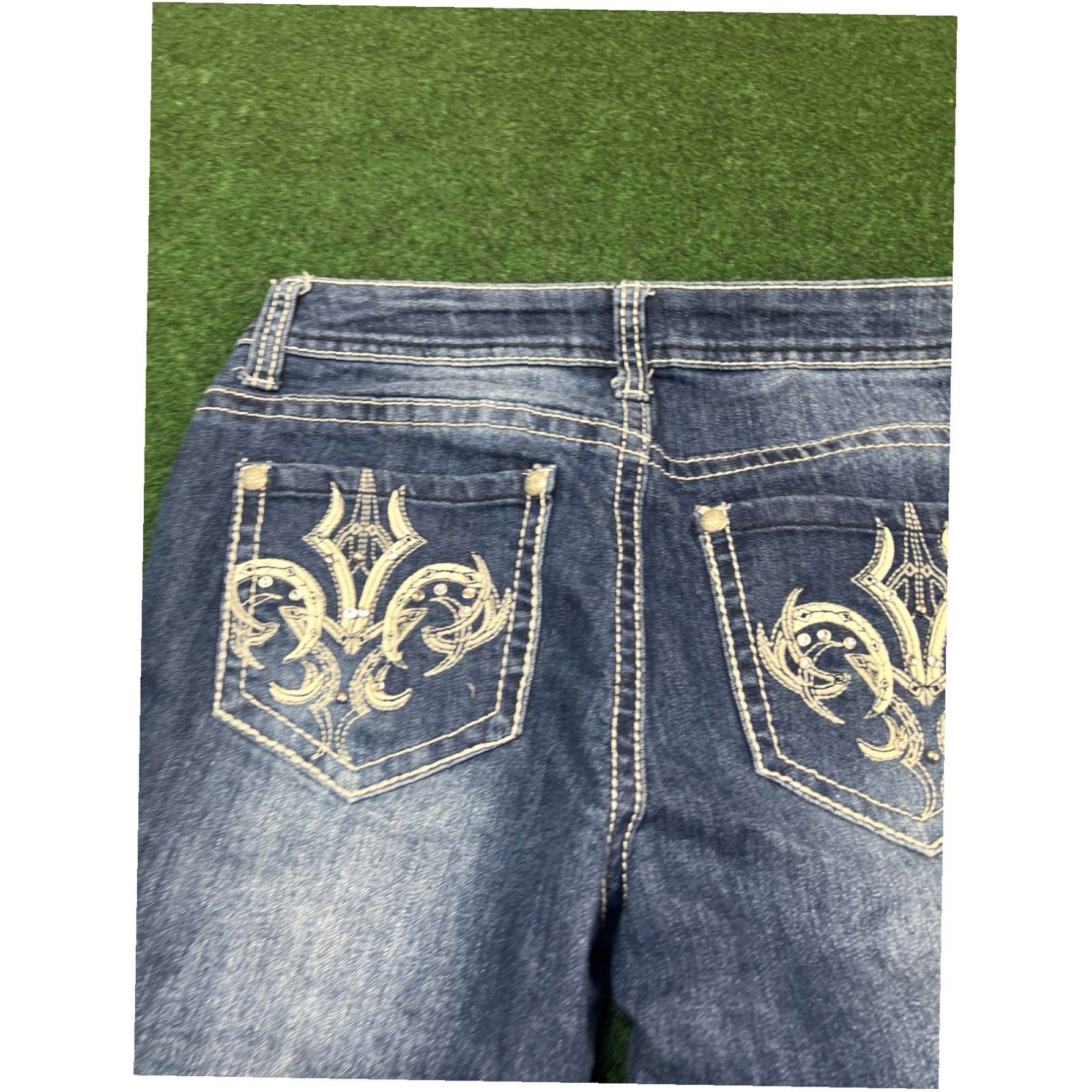Vintage ND Weekend Jeans Womens 6 Mid Rise Capri Cuffed Pockets Wash Blue Denim 28x19 Size 28" / US 6 / IT 42 - 6 Thumbnail