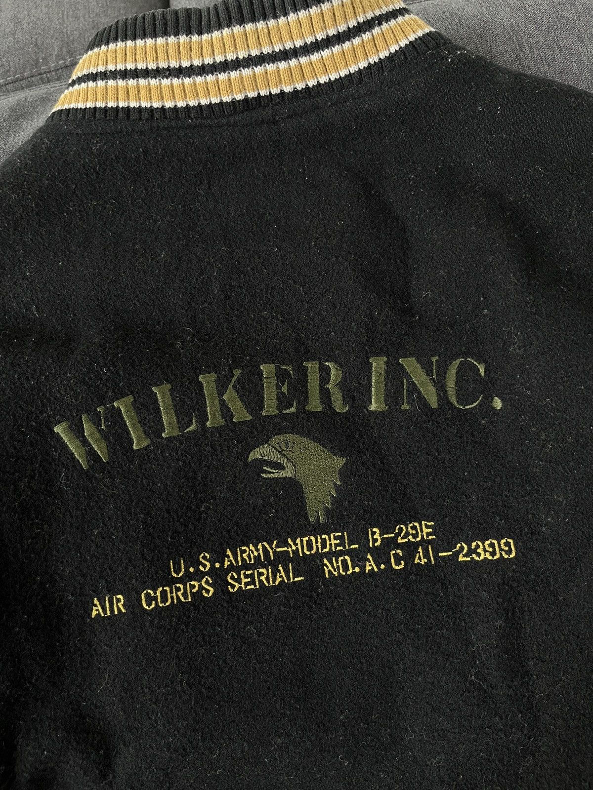 Vintage Wilker Inc. Knoxville Tn Military W-27 Flyers Bomber Jacket Size US L / EU 52-54 / 3 - 15 Thumbnail