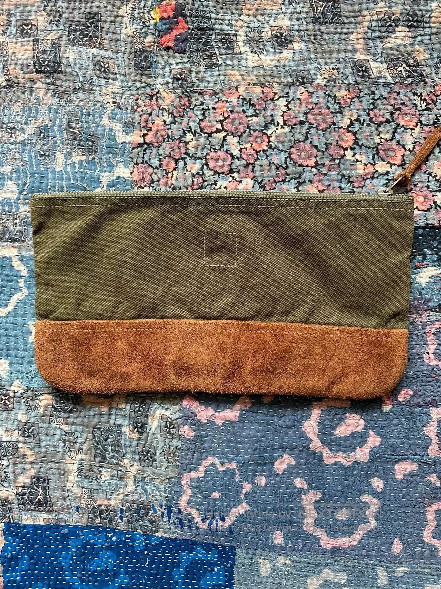 Canvas and Leather Tote Bag.