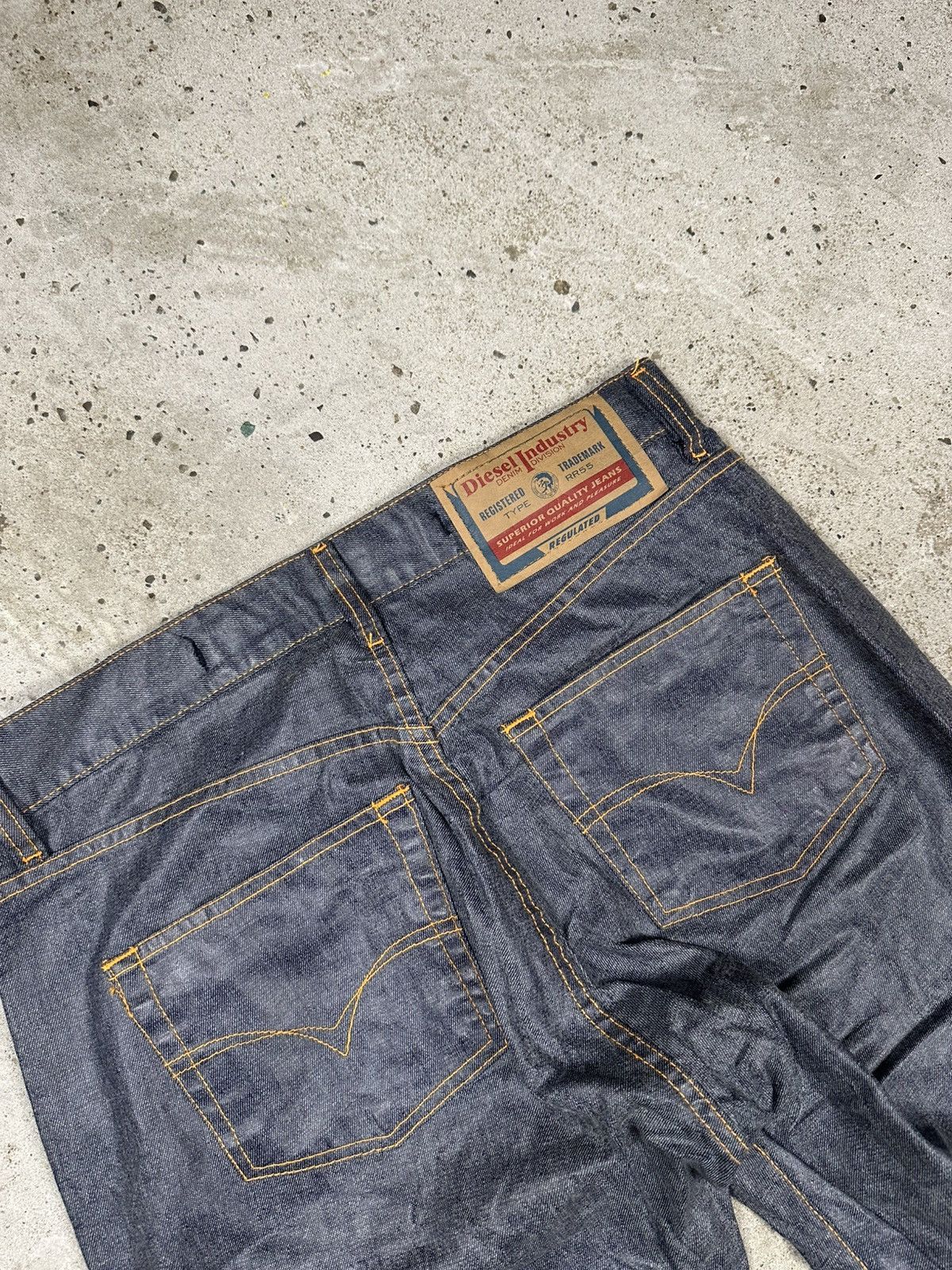 Diesel × Vintage Vintage Y2K Diesel Waxed Fellow Denim Pants Jeans Size US 30 / EU 46 - 17 Thumbnail