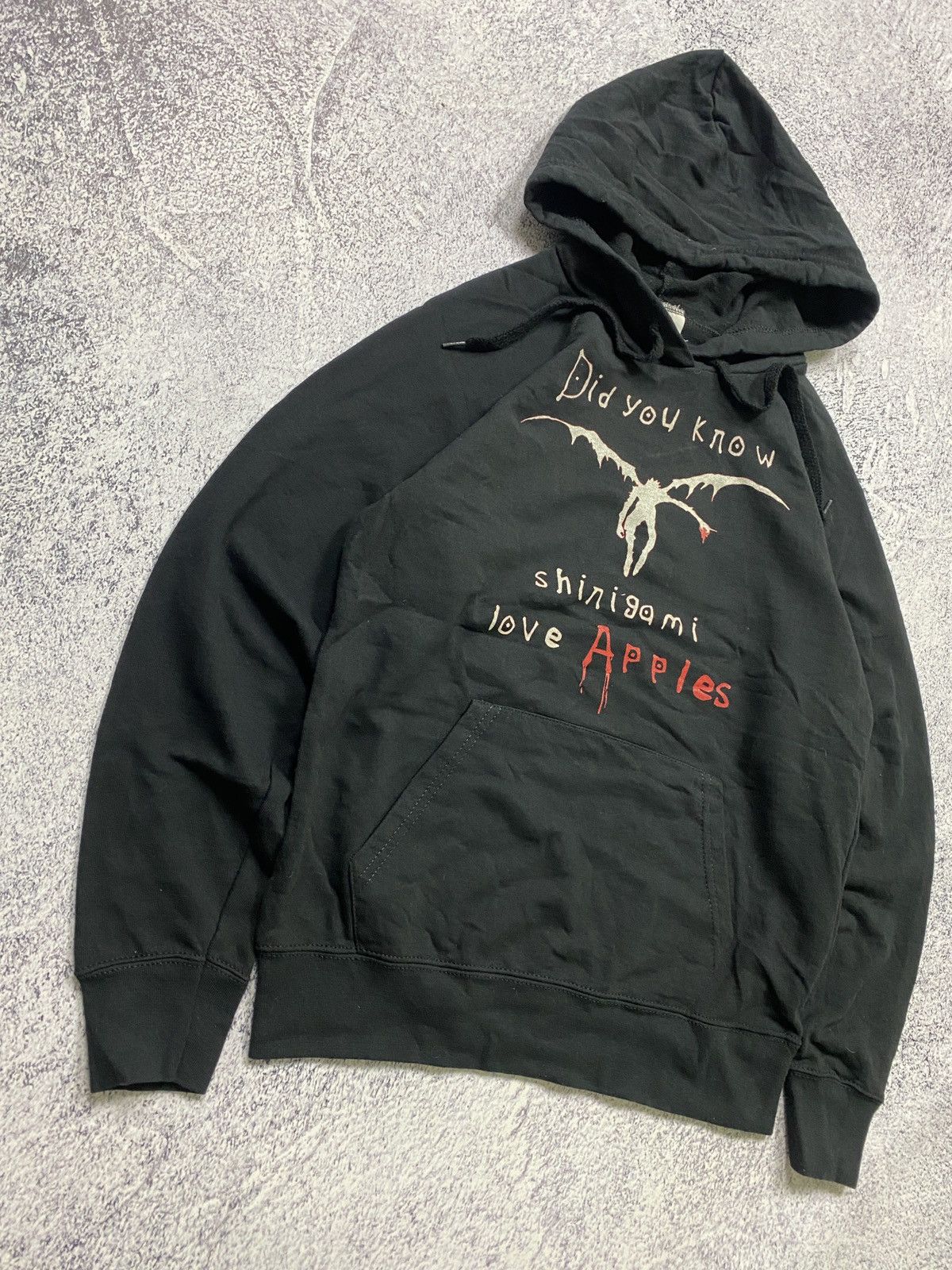 Anime × Japanese Brand Death Note Anime «Did You Know Shinigami Love Apples” Hoodie Size US S / EU 44-46 / 1 - 4 Thumbnail