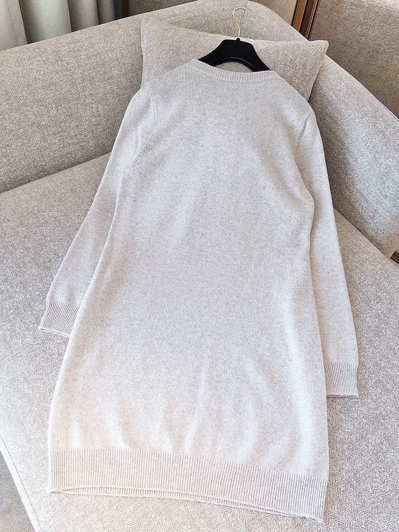 Loro Piana LORO PIANA Light tea colored cashmere knit dress Size M / US 6-8 / IT 42-44 - 2 Thumbnail