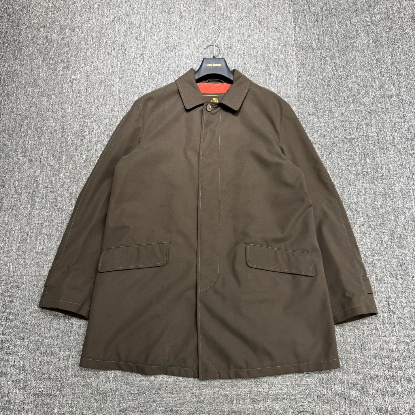 Loro Piana Green Mid-Length Coat with Collar and Pockets Size US M / EU 48-50 / 2 - 1 Thumbnail