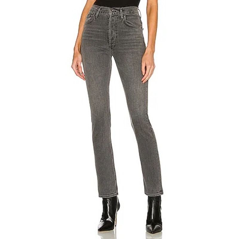 Agolde Agolde Women’s Jeans sz 26 High Rise Riley Crop #G584 Size 26" / US 2 / IT 38 - 2 Thumbnail
