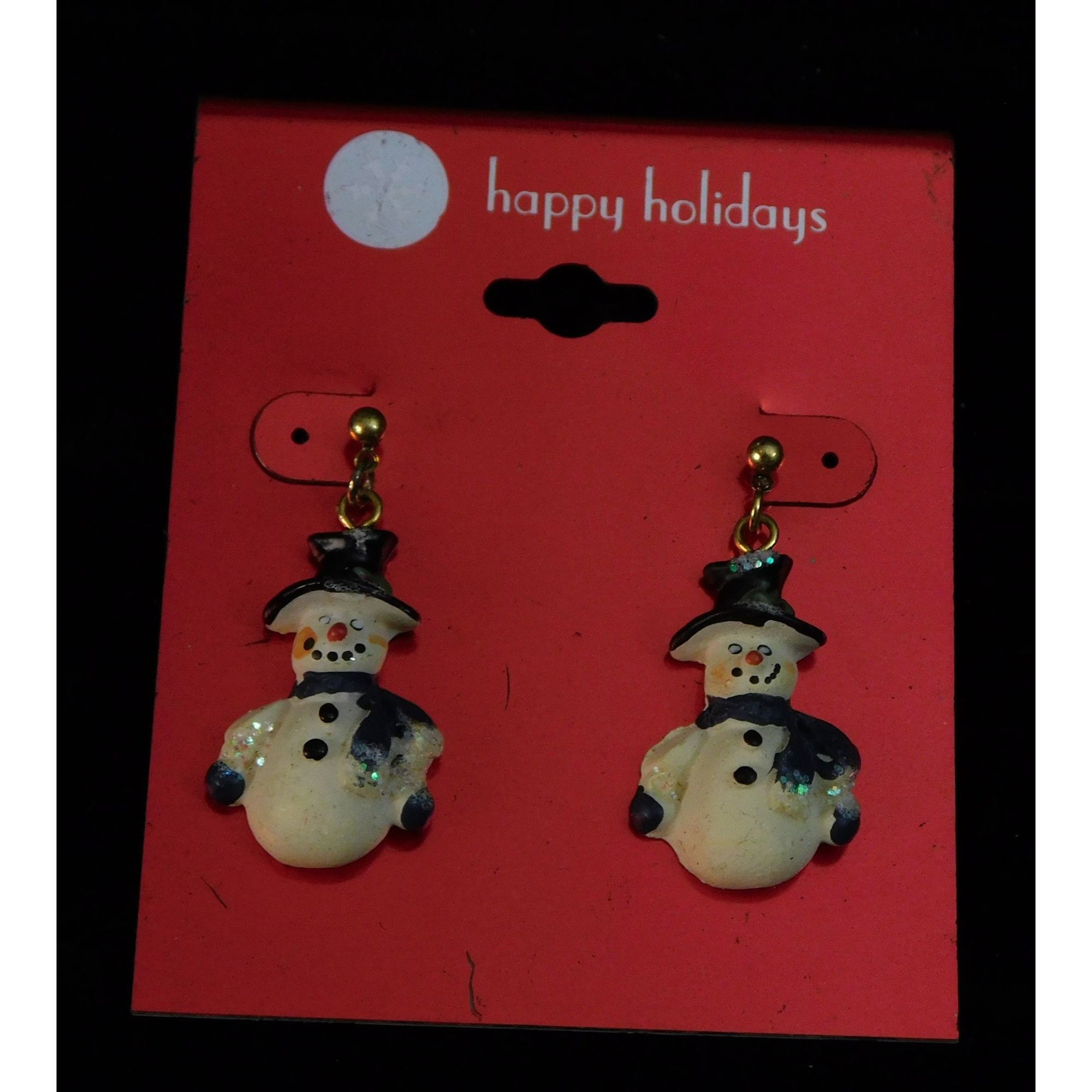Other Festive Snowman Christmas Dangle Earrings Size ONE SIZE - 4 Thumbnail