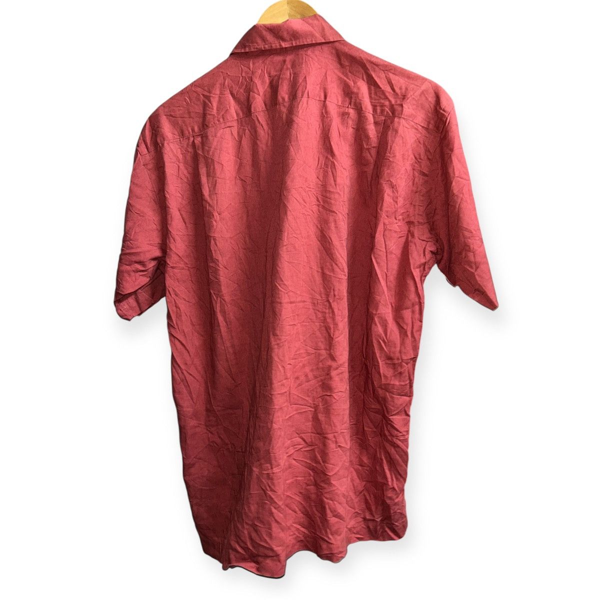 Issey Miyake IM Product Plain Red Short Sleeve Pocket Button Up Shirt Size US M / EU 48-50 / 2 - 3 Thumbnail