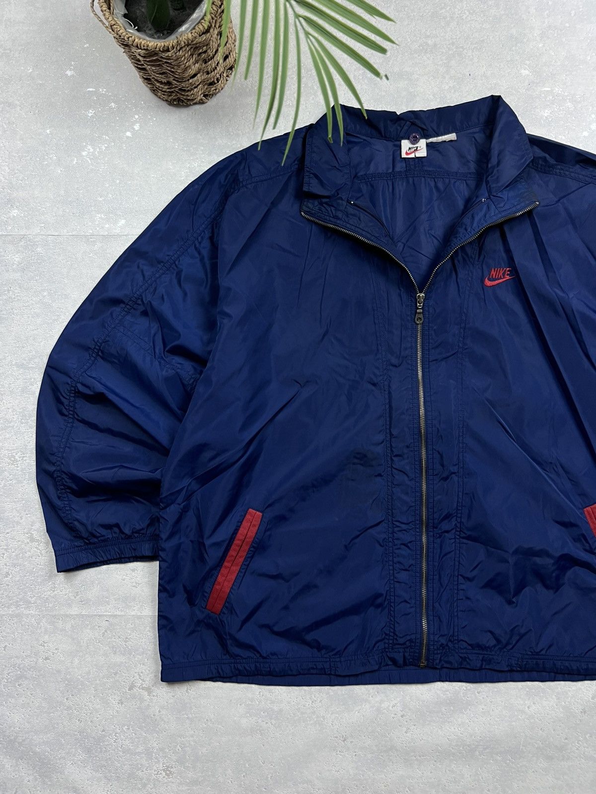 Nike 90s Nike Double Swoosh Vintage Y2K Oversized Nylon Jacket Size US XL / EU 56 / 4 - 3 Thumbnail