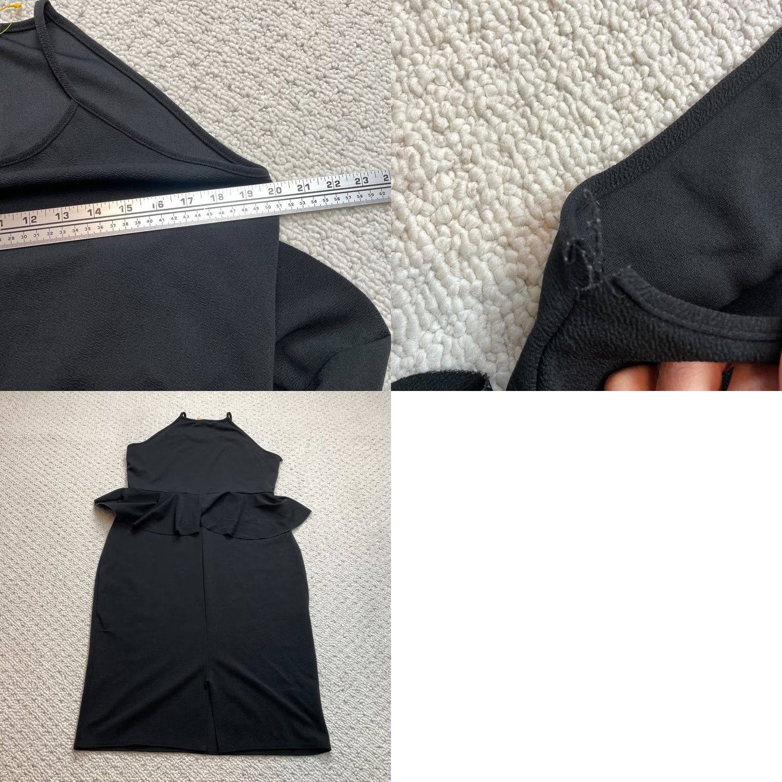 Boohoo Boohoo Shift Dress Womens Black Midi Sleeveless Ruffle Tier Waist Polyester 14 Size XL / US 12-14 / IT 48-50 - 8 Thumbnail