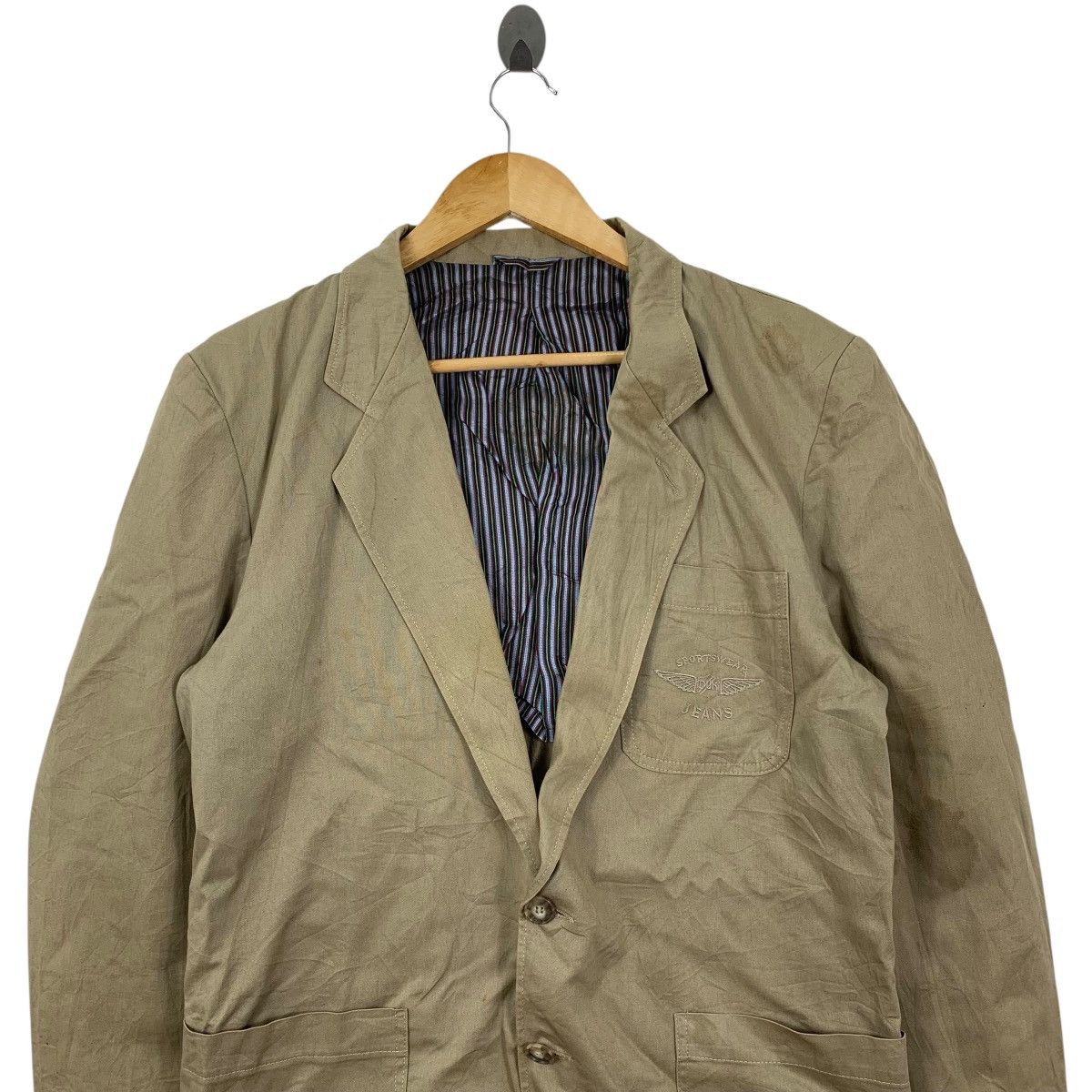Vintage Vintage GIOVANILE ITALY Sportswear Jeans Stripes Blazer Coat Size US S / EU 44-46 / 1 - 2 Thumbnail