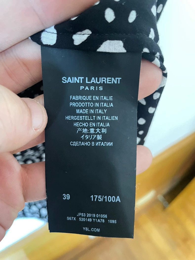 Saint Laurent Paris Saint Laurent Paris Saint Laurent Long Sleeve Shirt with P Size US M / EU 48-50 / 2 - 4 Thumbnail