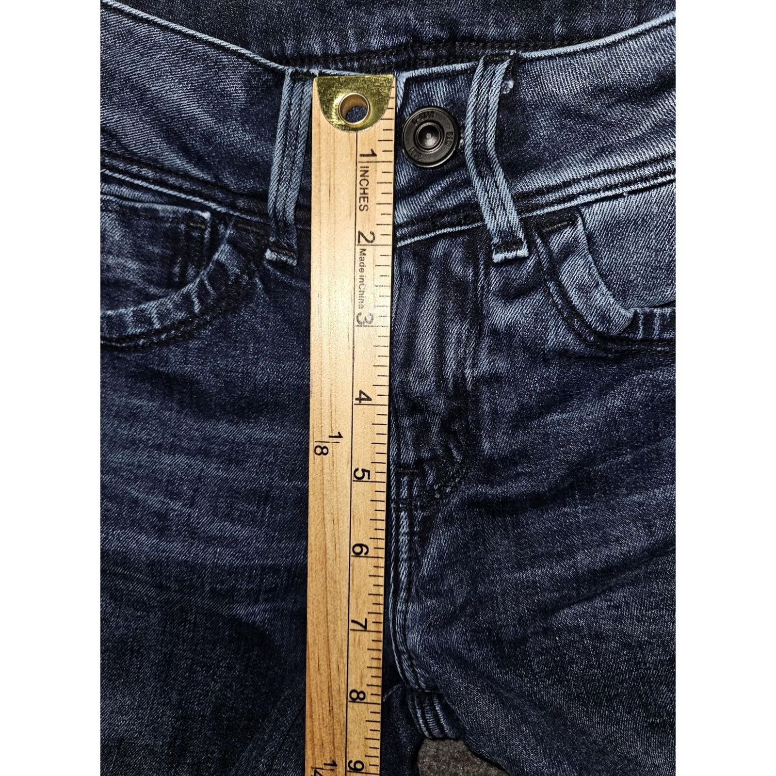 Vintage G-Star RAW Jeans Womens 25x30 Blue Lynn Mid Skinny Stretch Denim Distressed Size 42" / US 20 - 4 Thumbnail