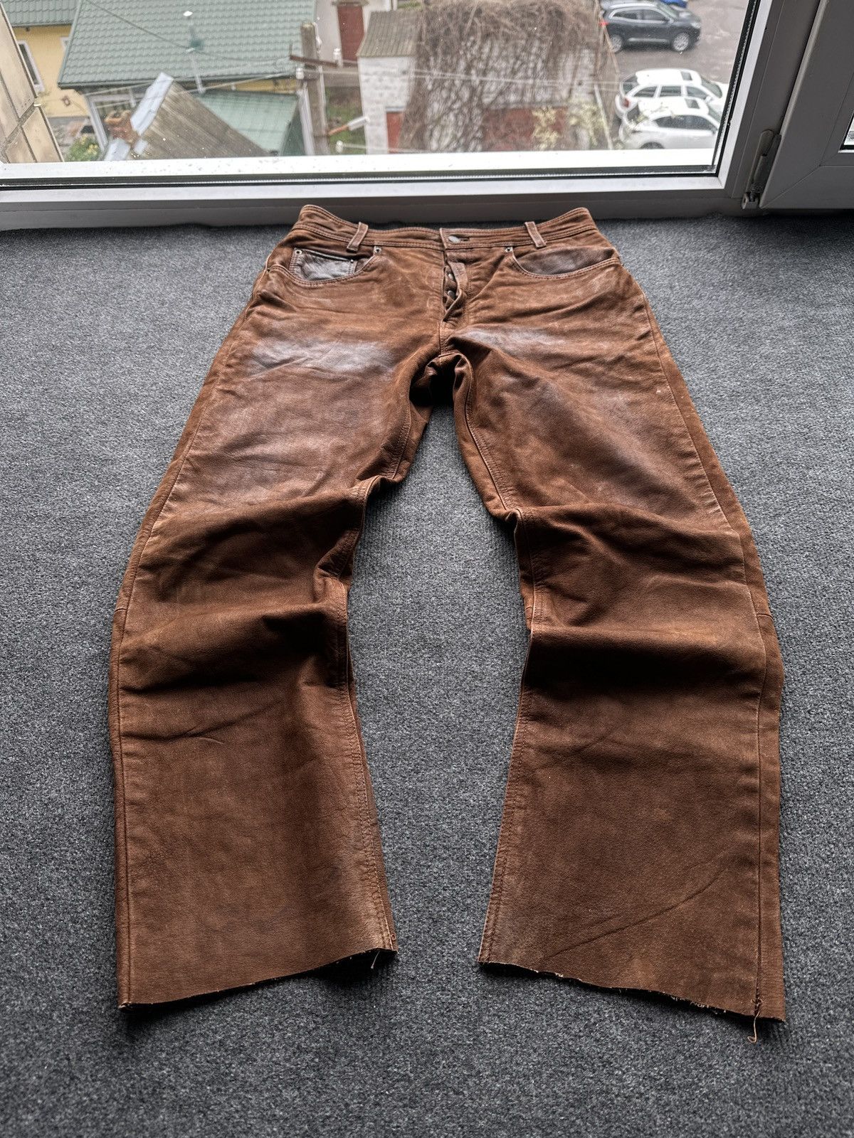 Other 🚨GRAIL MEN LEATHER PANTS Y2K WESTERN MOTORCYCLE Size US 32 / EU 48 - 1 Thumbnail