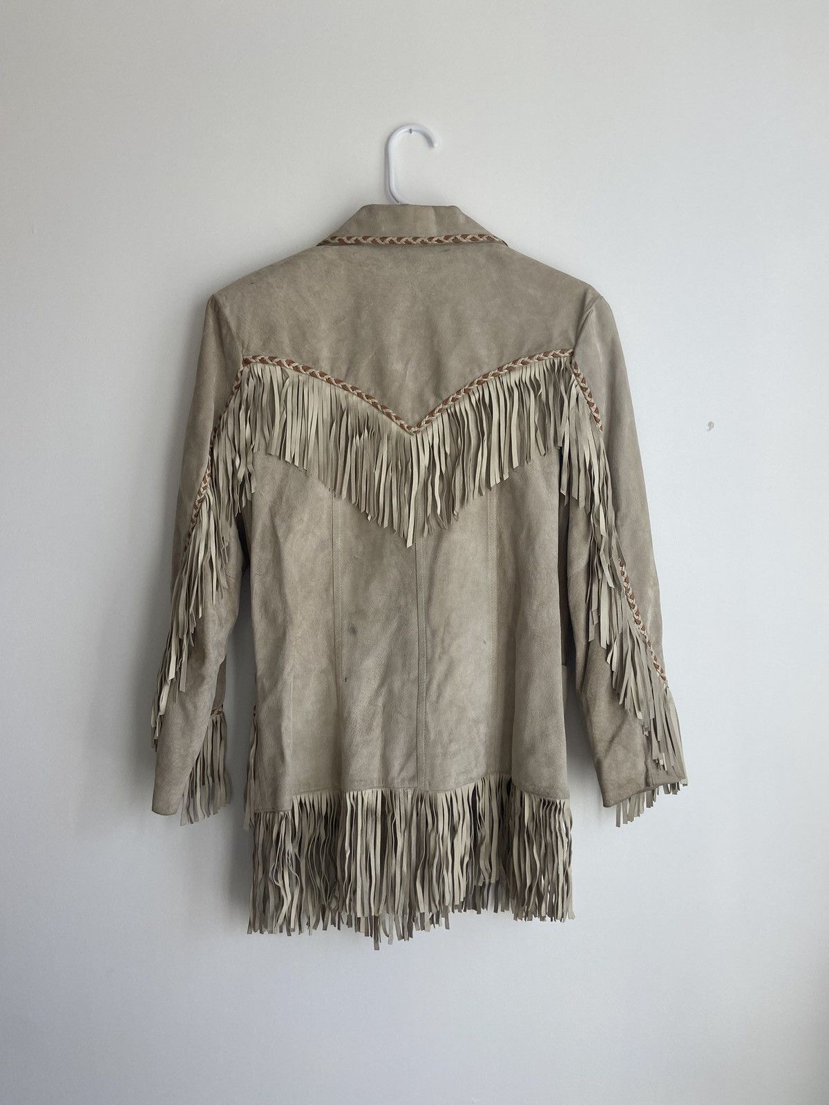 Other Alan Michael USA Vintage Suede Fringe Jacket Size S / US 4 / IT 40 - 9 Thumbnail