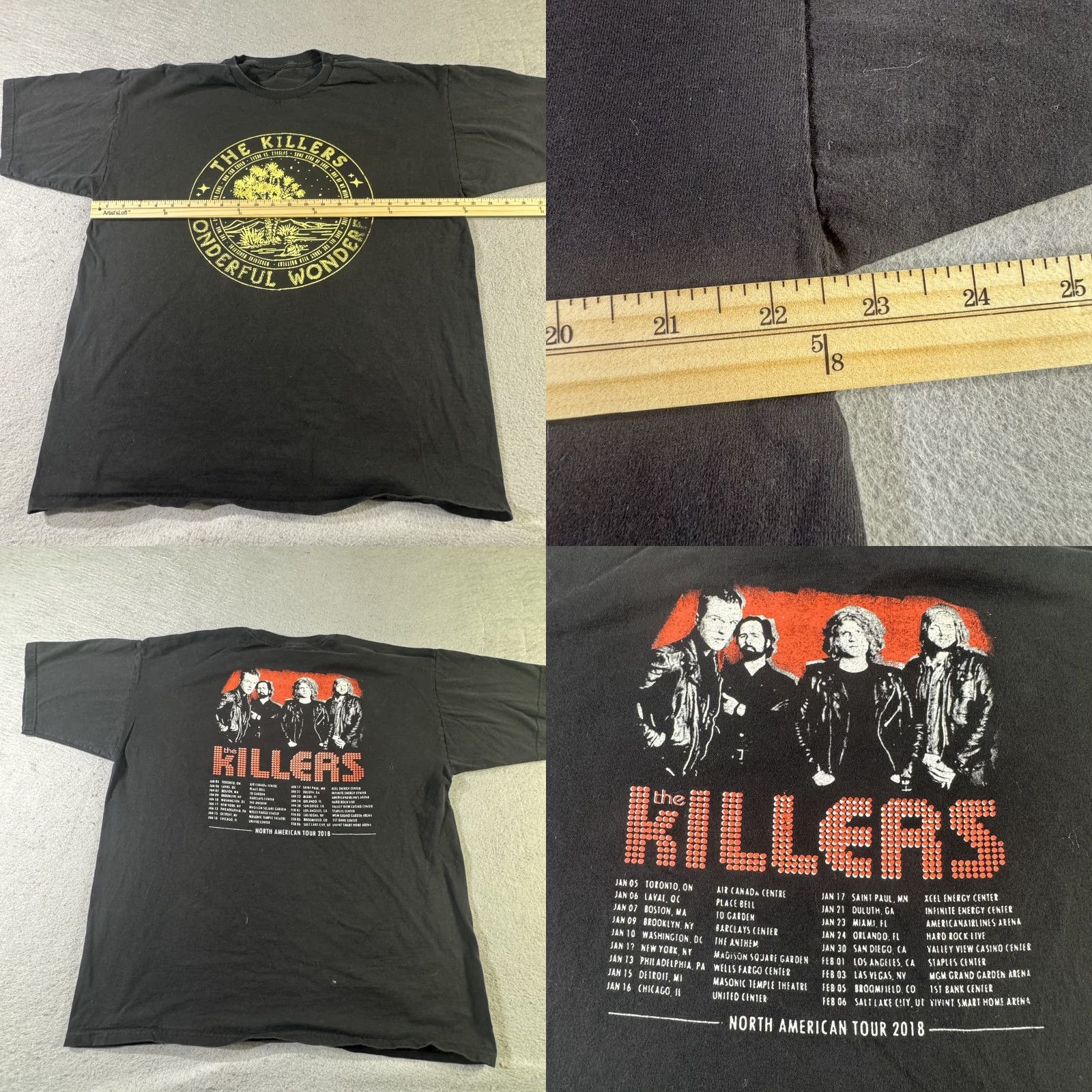 Vintage VINTAGE The Killers T-Shirt Mens Large Band Rock Tour 2018 Concert Graphic Tee Size US L / EU 52-54 / 3 - 8 Thumbnail