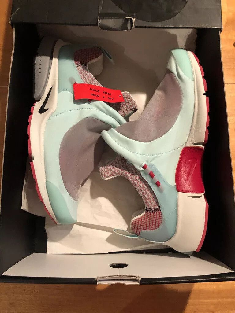 Comme des Garcons Homme × Nike 2019 Air Presto Foot Tent Sneakers (Skylight / Red) Size US 12 / EU 45 - 1 Thumbnail