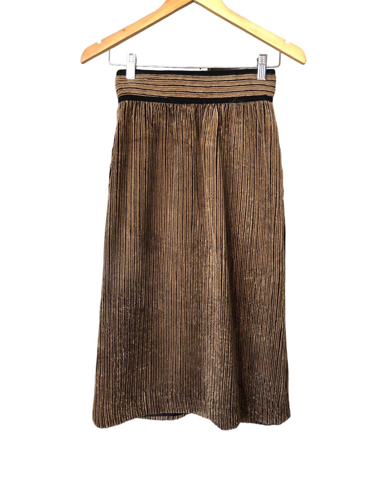 Yves Saint Laurent Rare❗️Vintage 90s Yves Saint Laurent Paris Corduroy Skirt Size 24" / US 00 / IT 34 - 2 Thumbnail