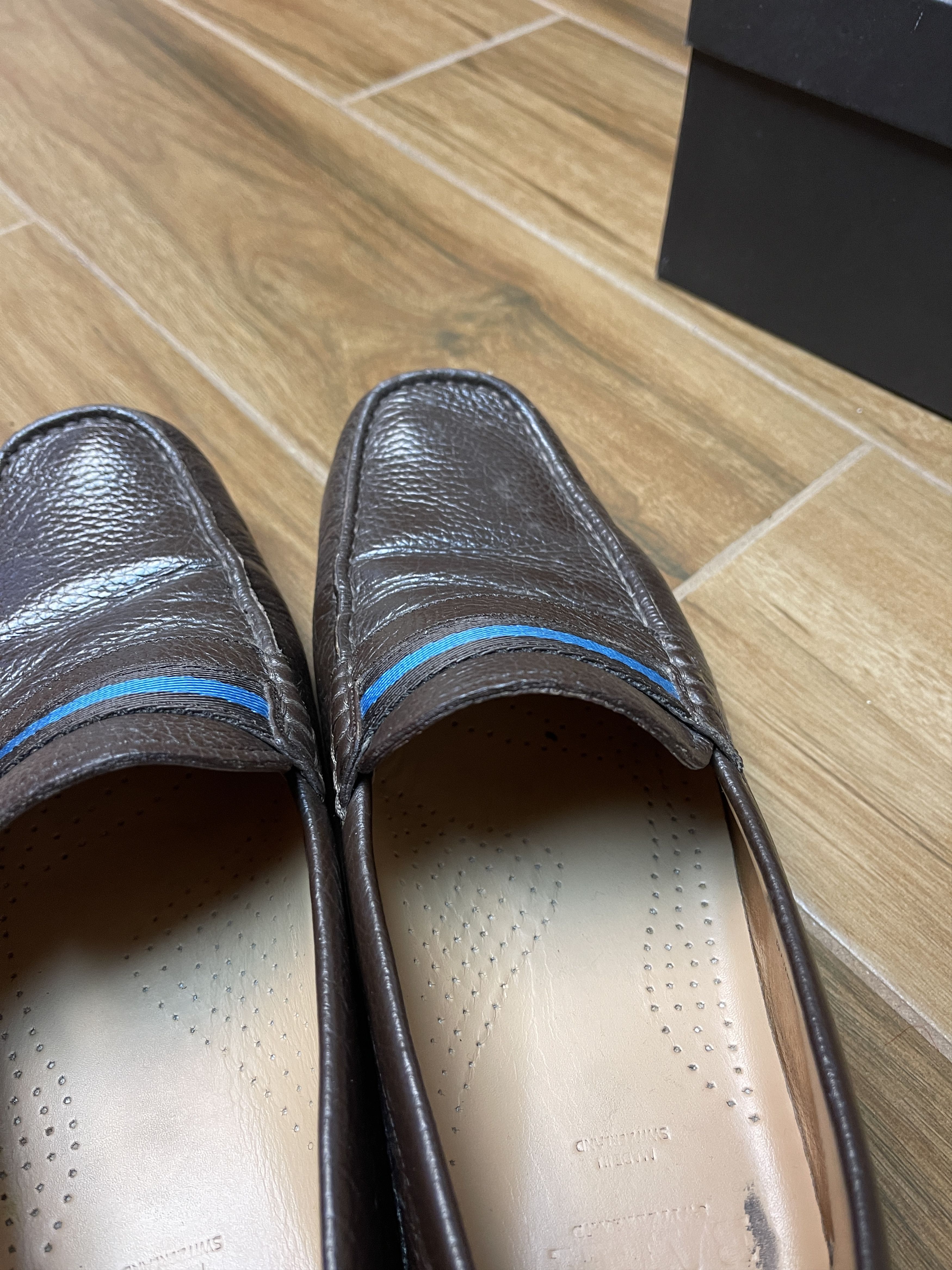 Bally Bally Men's Brown/Blue Loafer Size 8.5 In Great Shape! Size US 8.5 / EU 41-42 - 5 Thumbnail