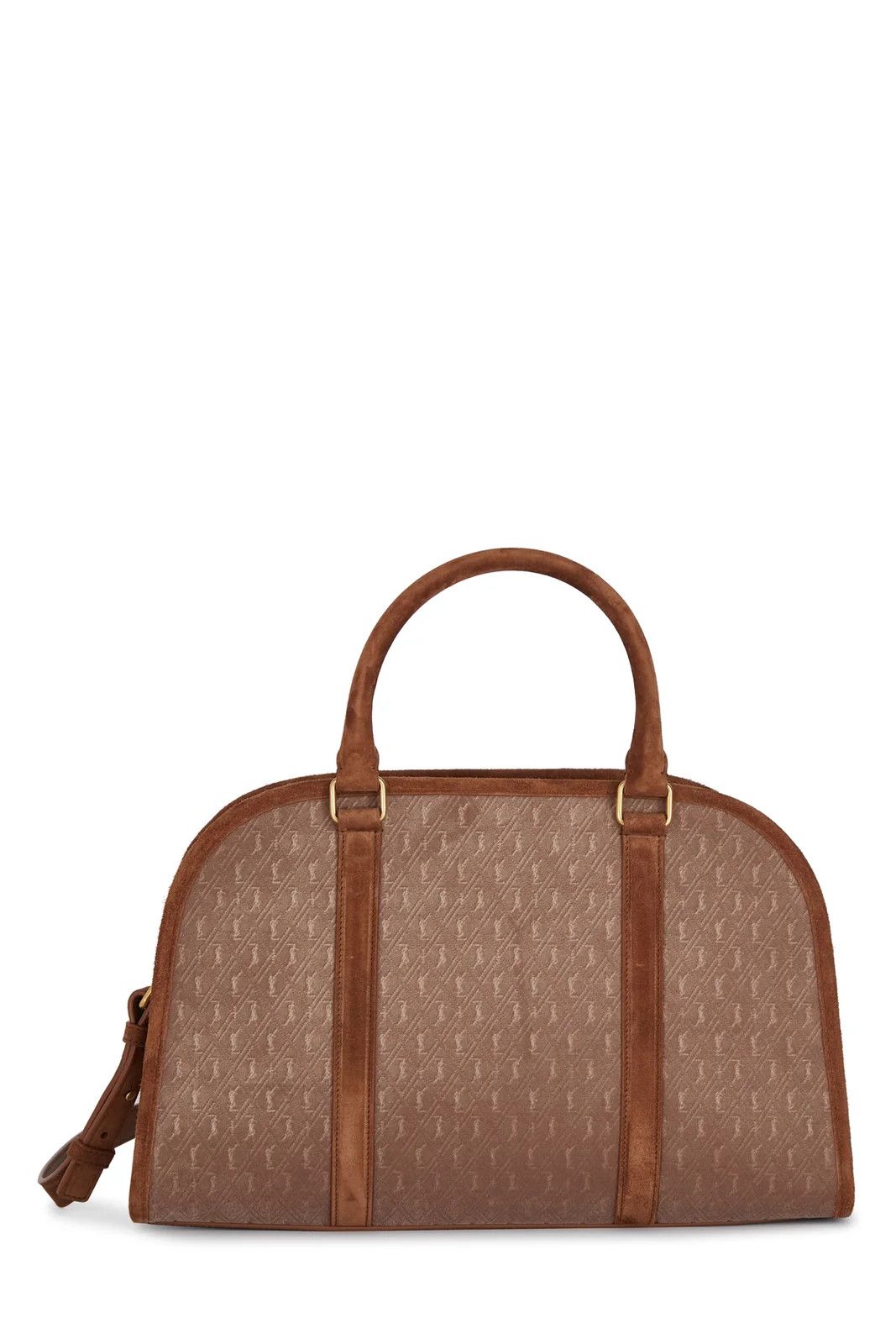 Saint Laurent Paris o1b1hav111224 Size: OS / Bo Duffle Lock Leather Bag in Brown Size ONE SIZE - 3 Thumbnail