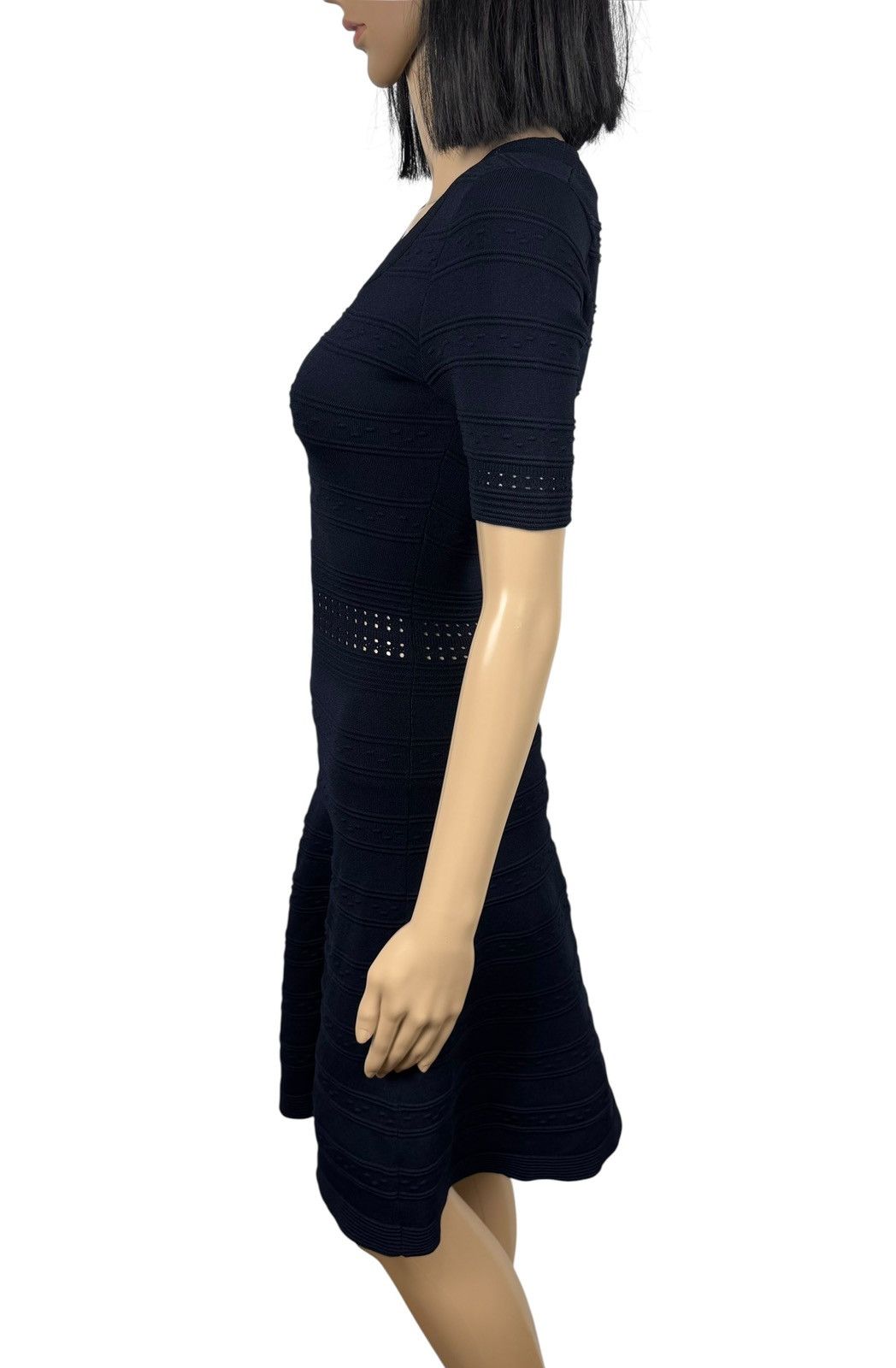 Sandro Sandro Viscose Knit Dress Knee Length Navy size 1 Size S / US 4 / IT 40 - 6 Thumbnail