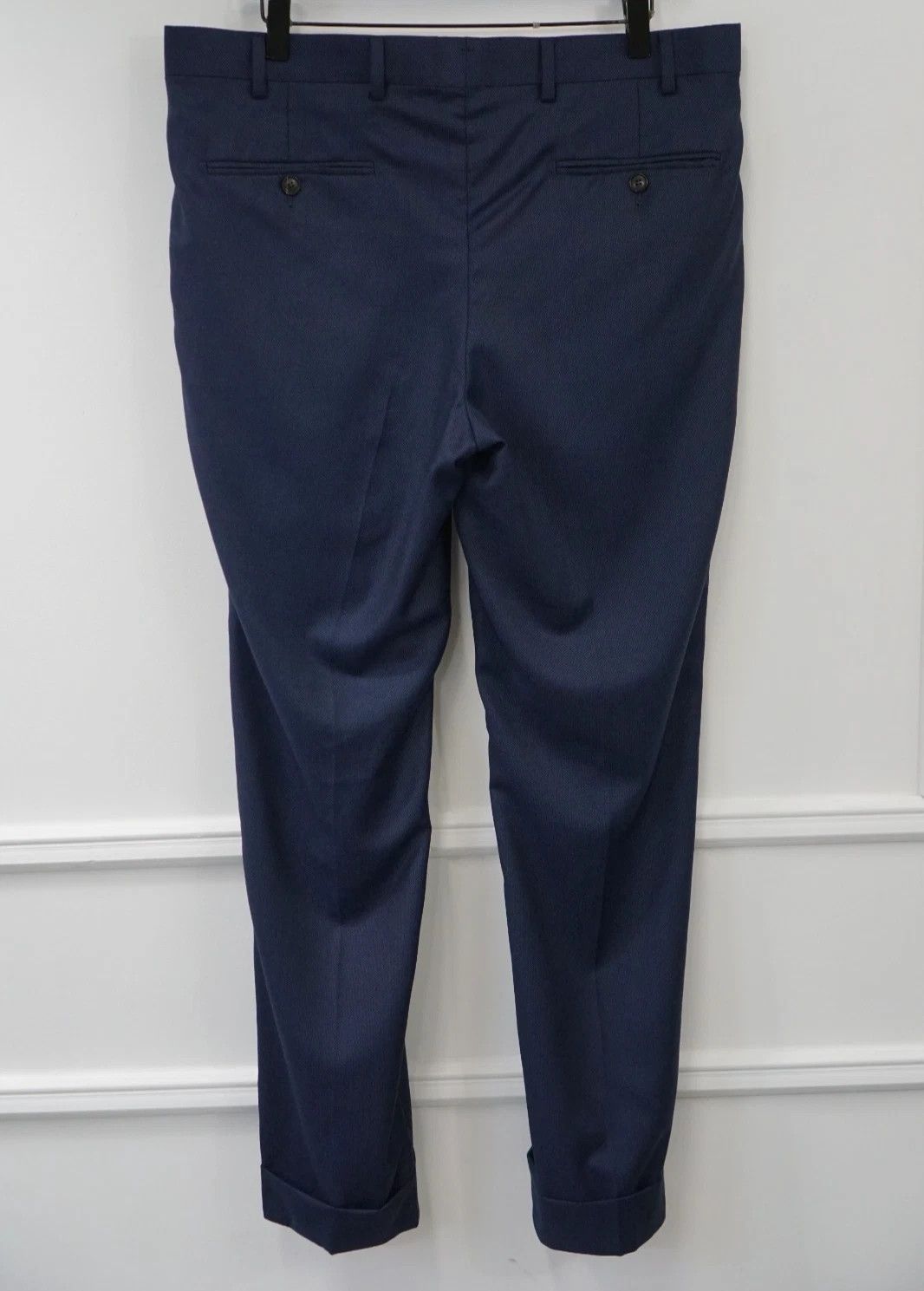 Suitsupply Men Suitsupply Pants Navy Blue Wool Sienna Size UK/US40 Size 40R - 2 Thumbnail