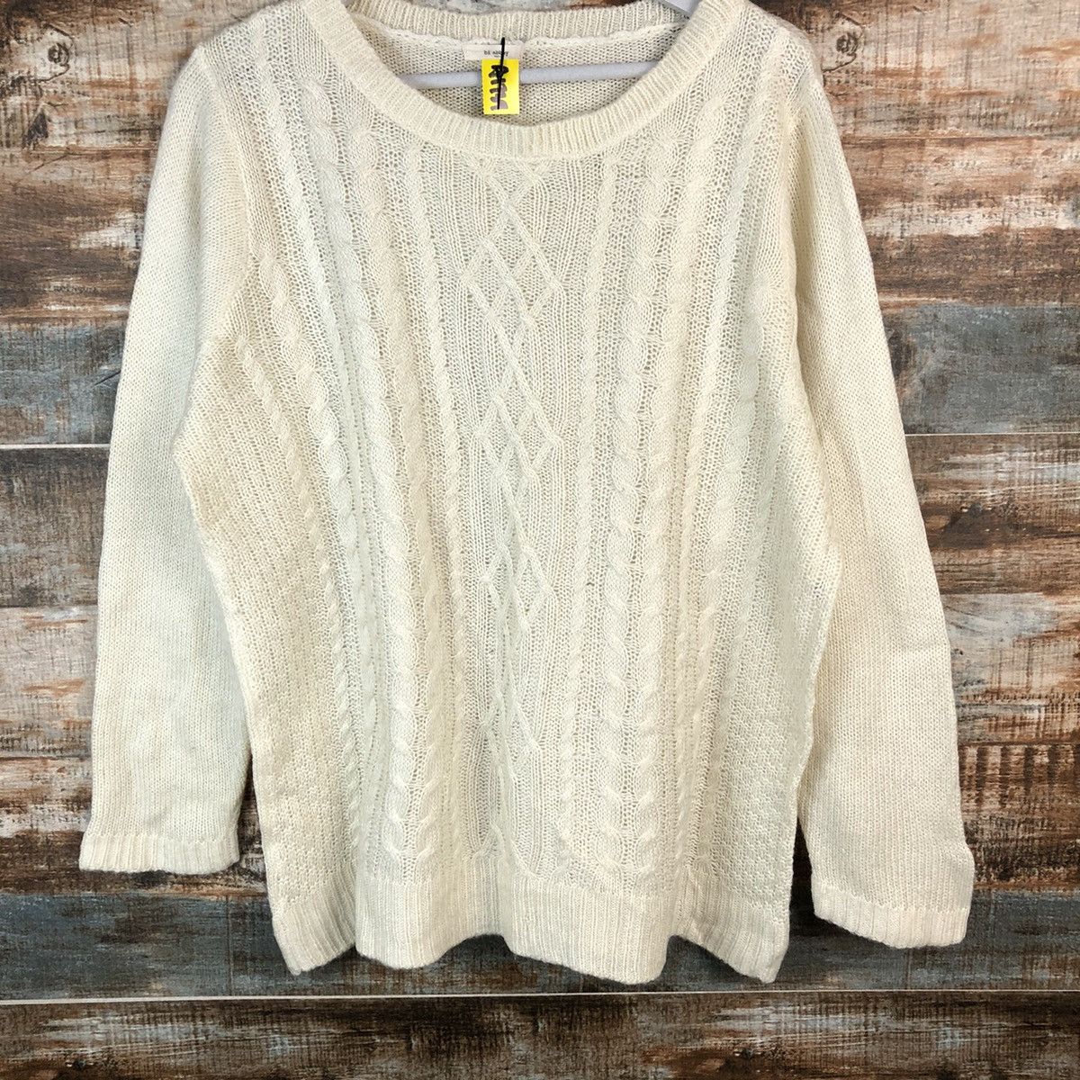 Homespun Knitwear × Japanese Brand × Vintage Bi Abbey White vintage Knitwear #A1739 Size L / US 10 / IT 46 - 3 Thumbnail
