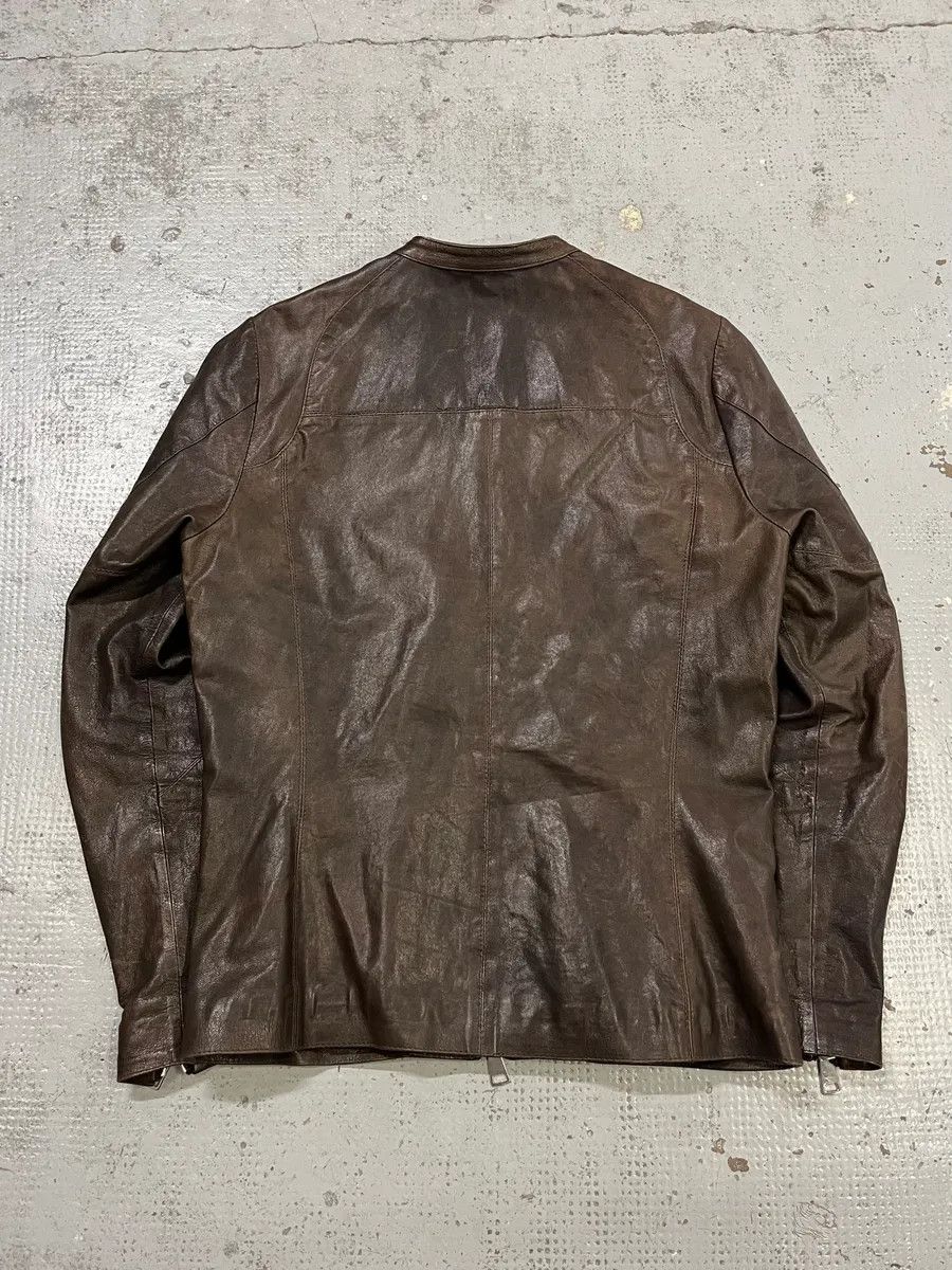 Daniele Alessandrini 2000s Daniele Alessandrini Biker Brown Leather Jacket Size US S / EU 44-46 / 1 - 7 Thumbnail