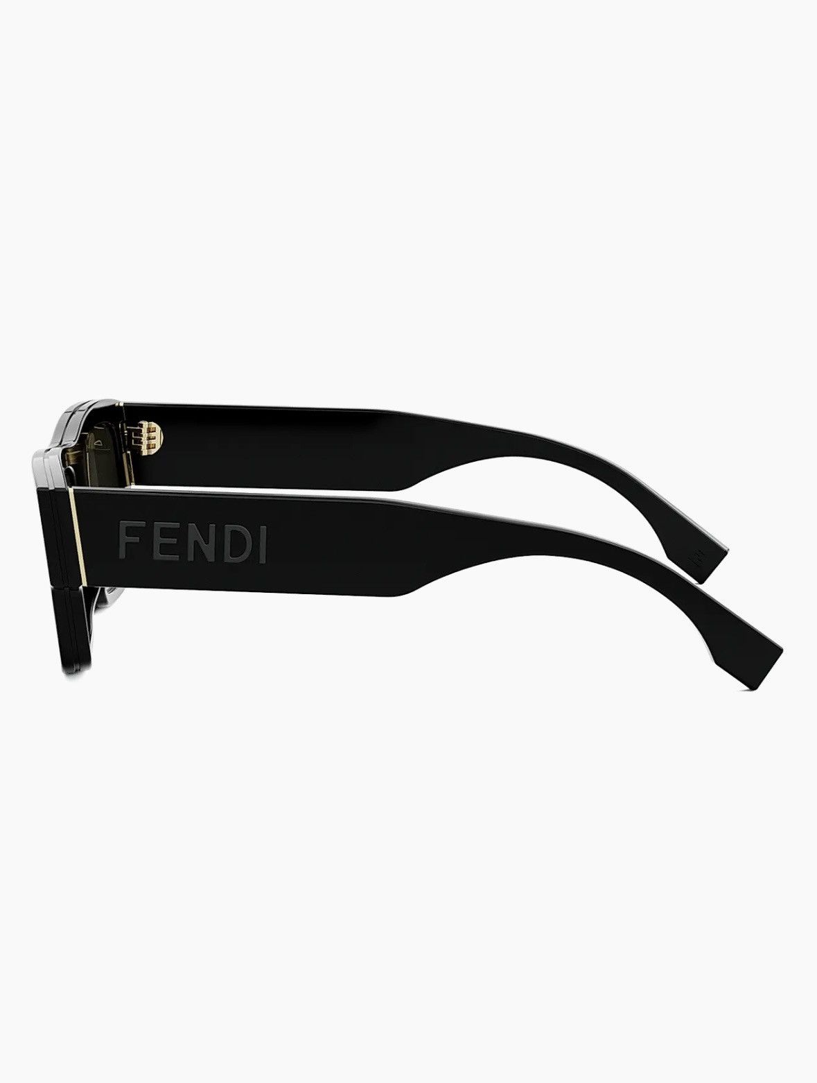 Fendi Fendi Signature 53MM Sunglasses Shiny Black Smoke Size ONE SIZE - 4 Thumbnail