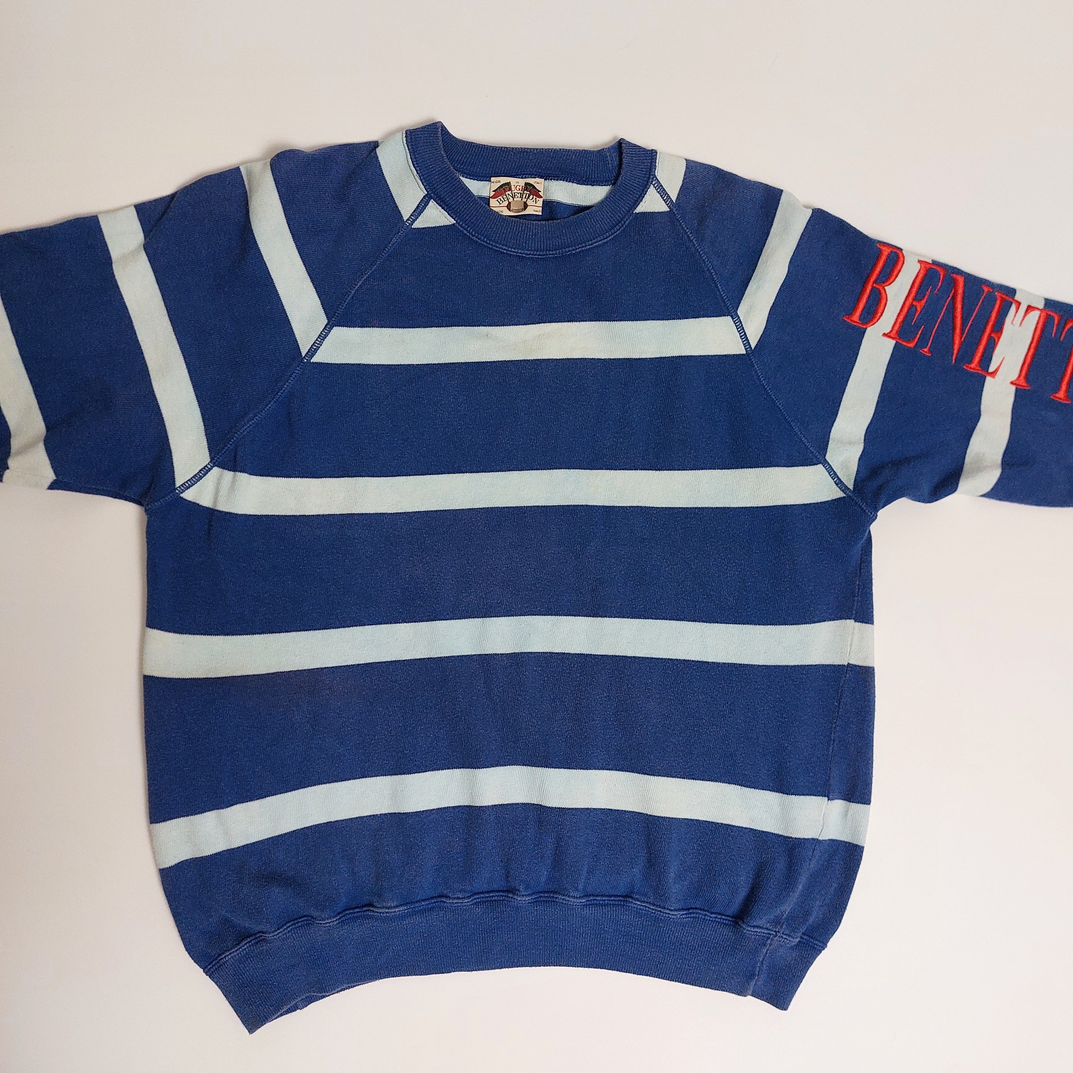 Benetton 90s Benetton striped rugby sweatshirt Size US L / EU 52-54 / 3 - 2 Thumbnail