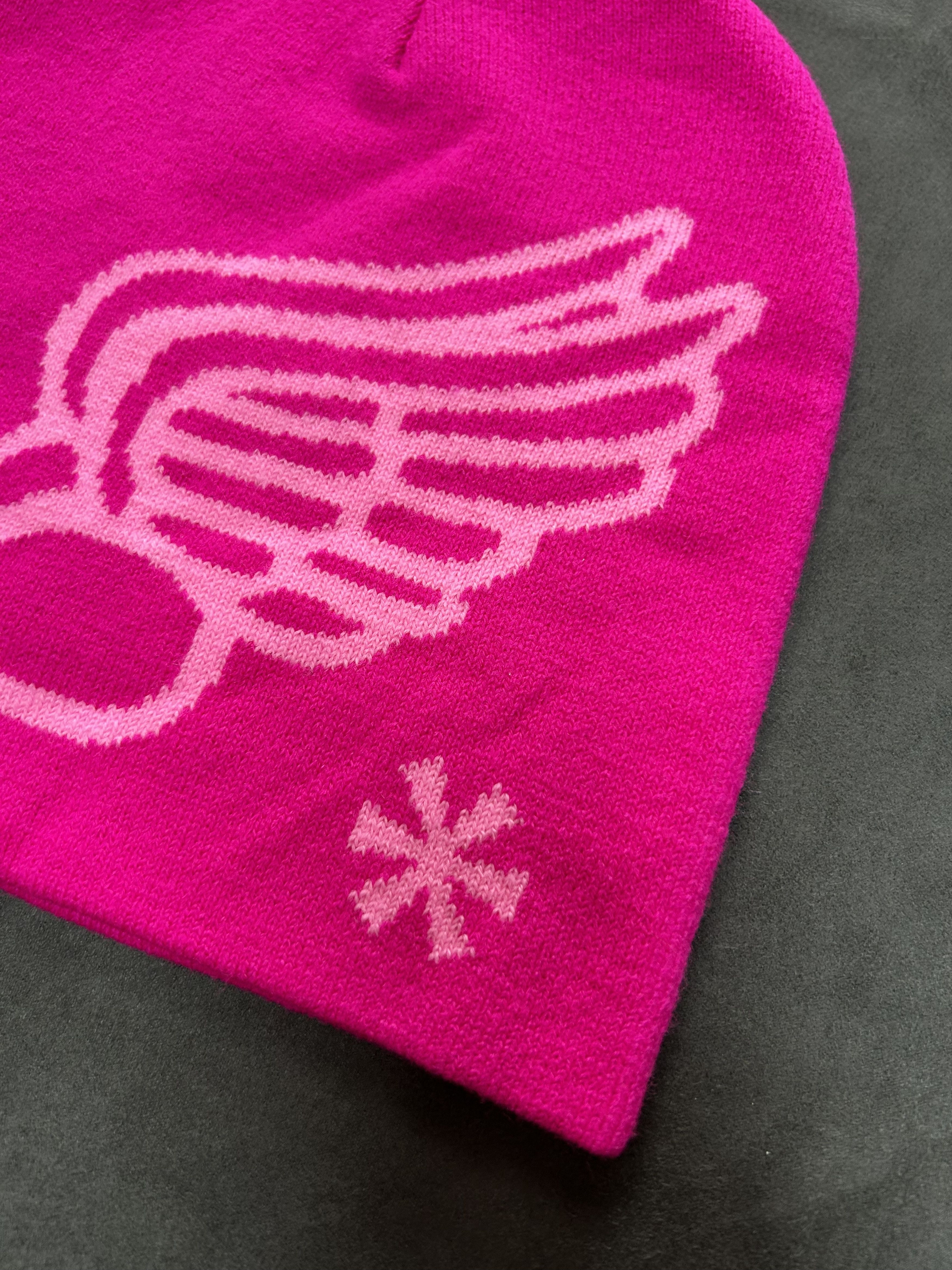 Japanese Brand Deadstock PG.Org Pagasus No Cuff Beanie Pink OS Size ONE SIZE - 2 Thumbnail