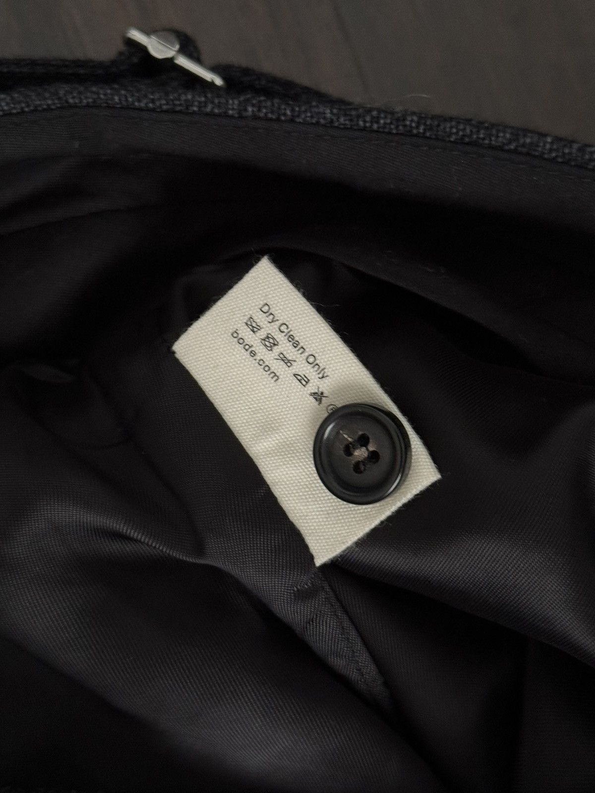 Bode Bode Charcoal Thornproof Pleated Trousers Size 42R - 4 Thumbnail