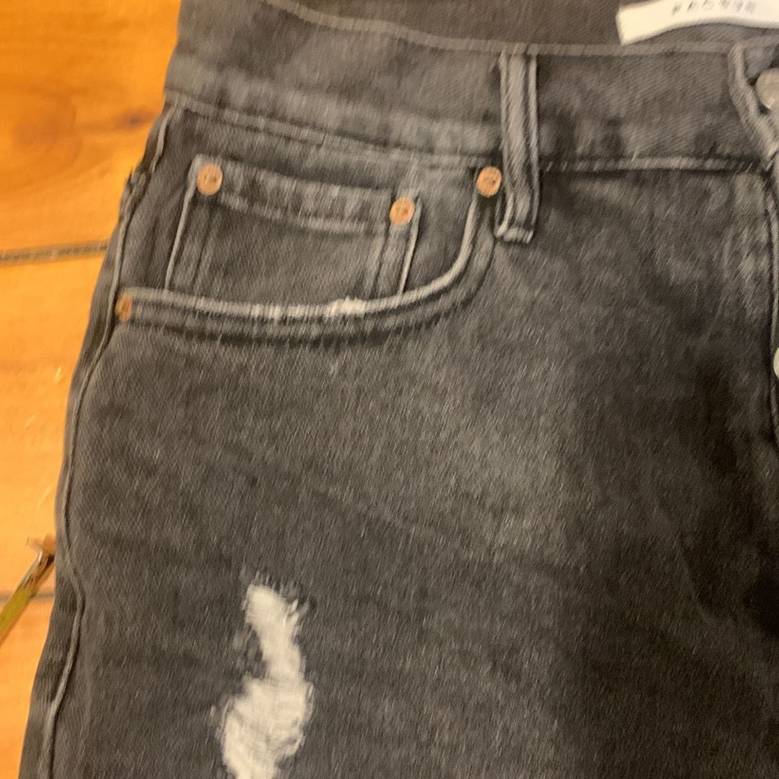 Pacsun Pacsun Y2K Ultra Highrise Vintage Shorts Black Denim Size 27" / US 4 / IT 40 - 3 Thumbnail