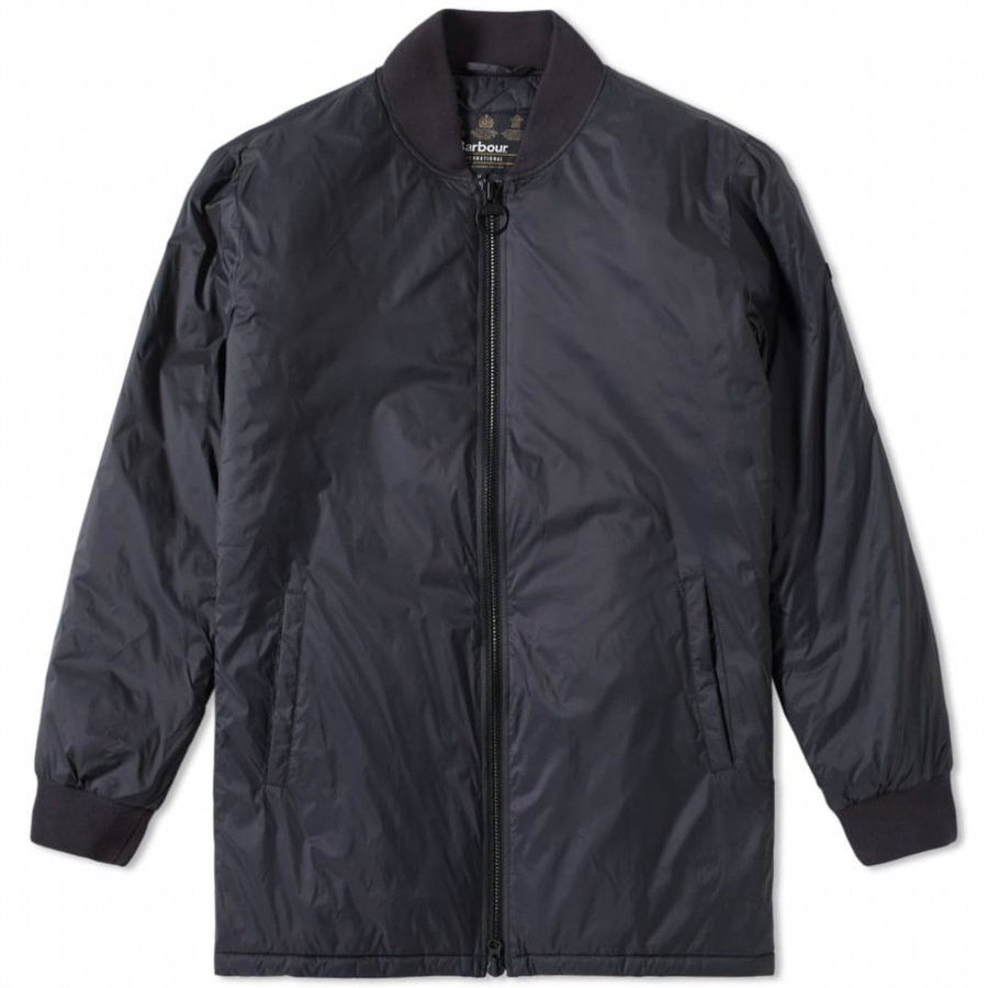 image of Barbour International Nomex Quilt Jacket Coat Small in Navy, Men's