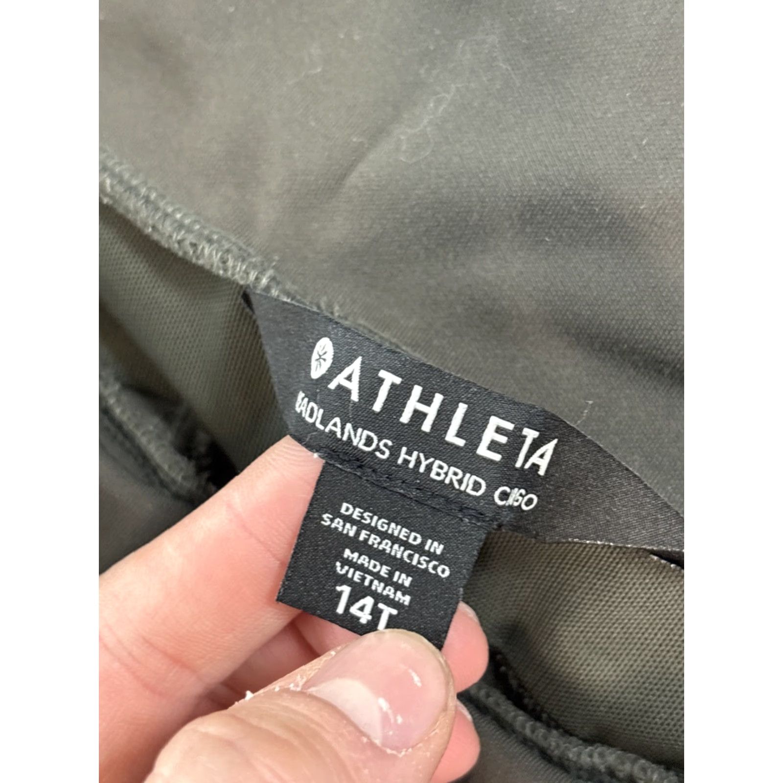 Athleta Athleta Pants Womens 14T Gray Legging Nylon Blended Fabric Ankle Elastic Waist Pockets Gym Training Running Yoga High Rise Cargo Headlands Hybrid Size 36" / US 14 / IT 50 - 6 Thumbnail