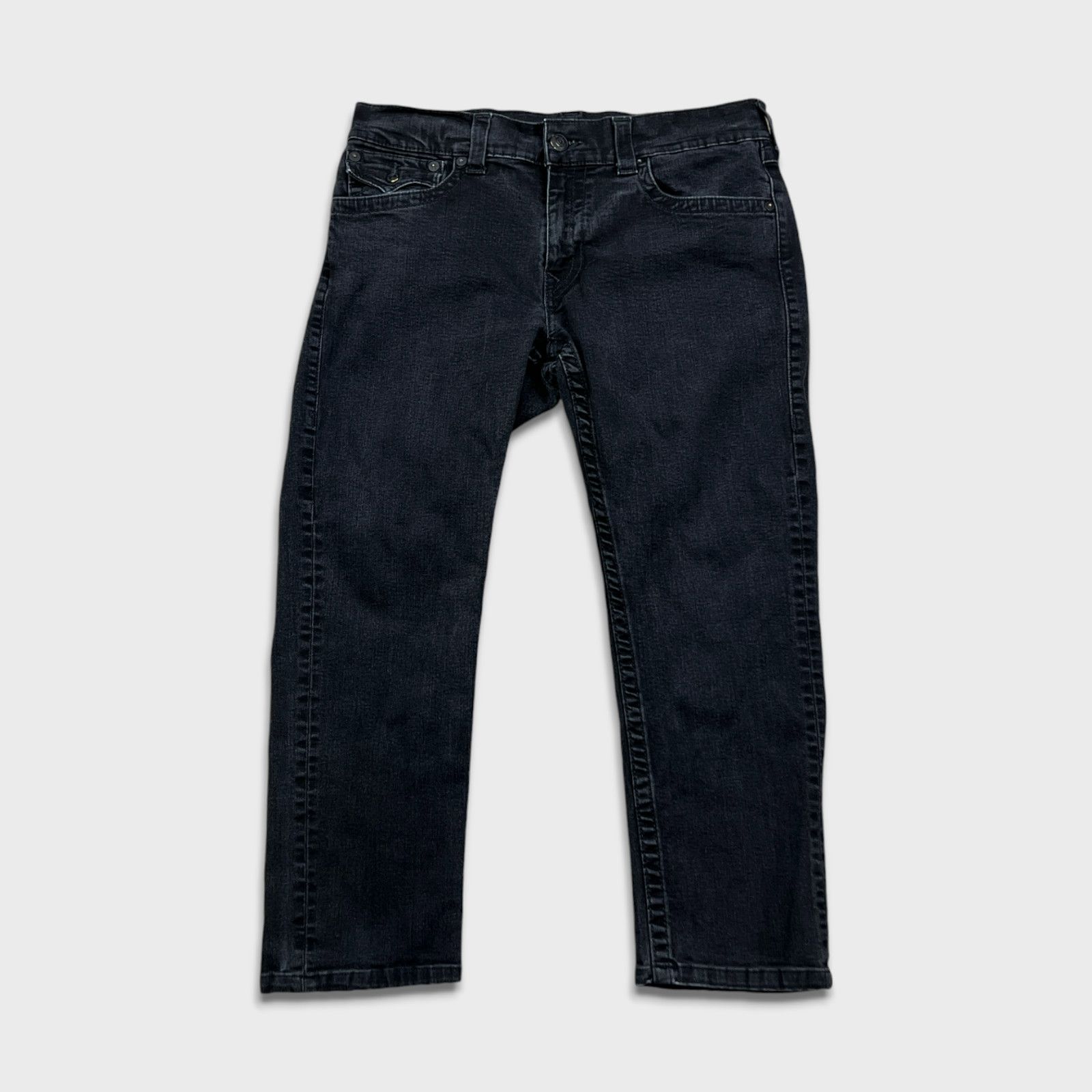 True Religion × Vintage True Religion Jeans 34x25 World Tour Skinny Flap Denim Pants Size US 34 / EU 50 - 1 Thumbnail