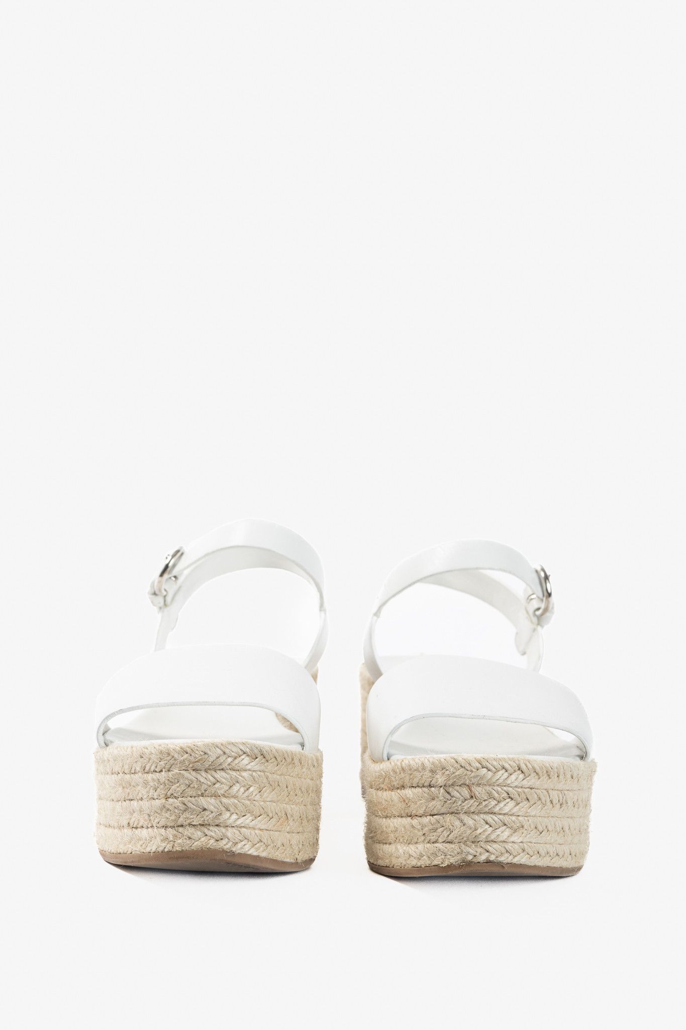 Prada Prada Vitello Montana Leather Espadrille Wedge Sandals Size US 9 / IT 39 - 2 Thumbnail