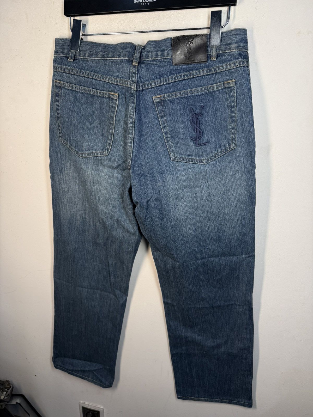 Yves Saint Laurent 34x30 YSL Jeans Denim Pants Indigo Selvedge Vintage Yves Size US 34 / EU 50 - 19 Thumbnail