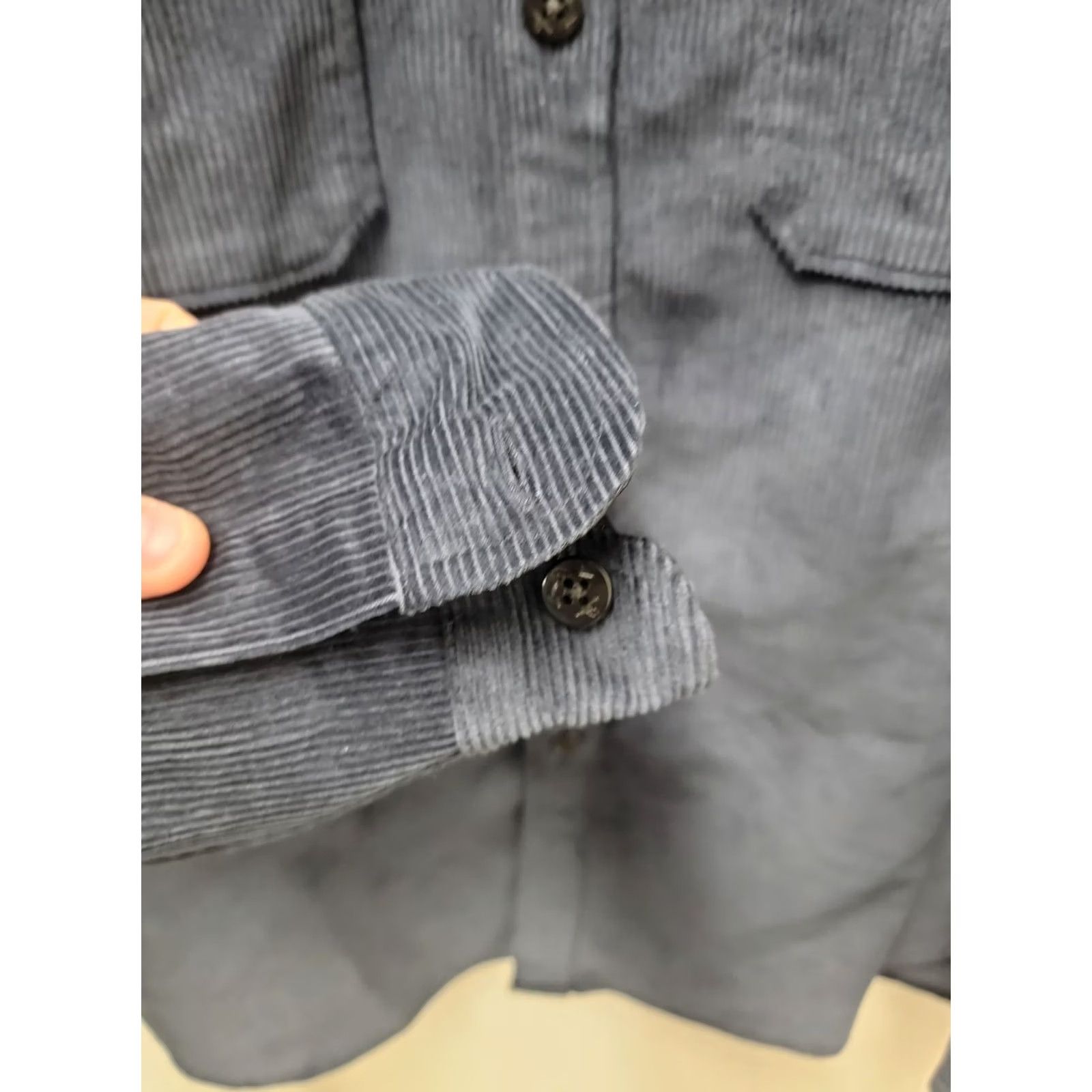 J.Crew NWT J.Crew Cpo Workshirt Corduroy Button Long Sleeve Cotton Navy Blue Medium Shirt Mens Size US M / EU 48-50 / 2 - 5 Thumbnail