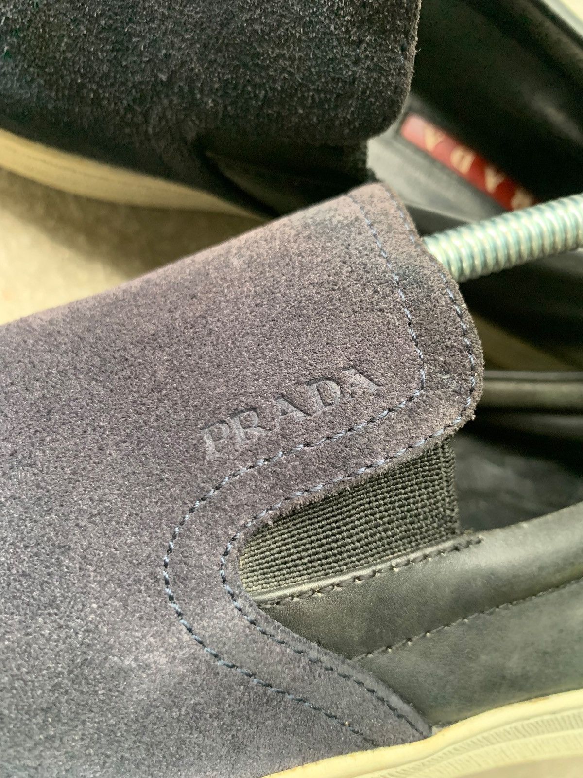 Prada Black Suede Prada Slip On Sneakers Size US 6 / EU 39 - 5 Thumbnail